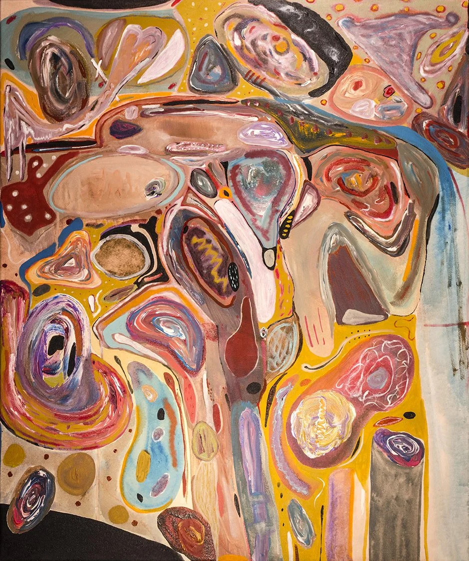 Carl-Philippe Simonise:
Saint-Germain, 2022
acrylique et pastel sur toile / acrylic and pastel on canvas
91.44 x 81.3 cm