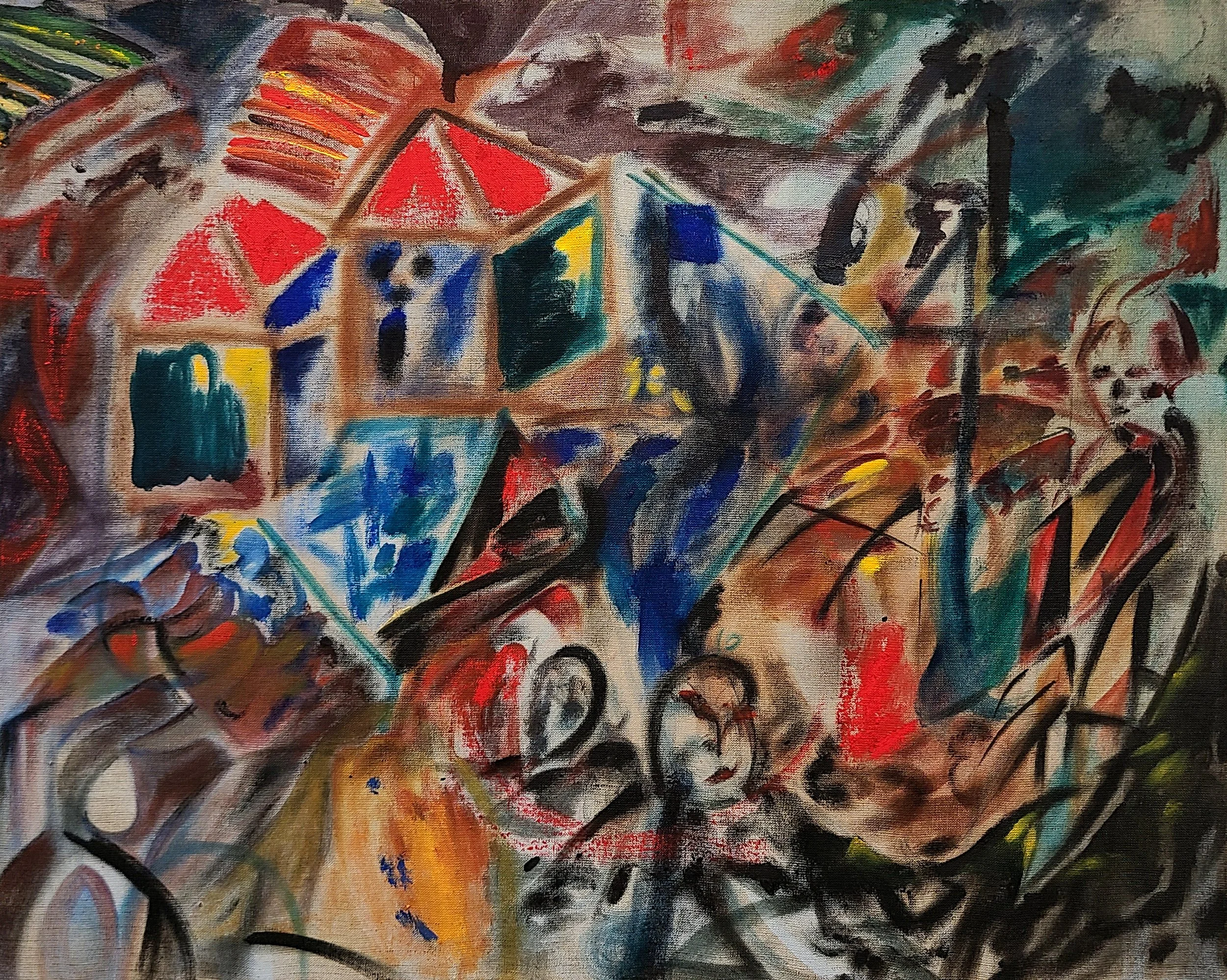 Ariel Shea:
Rainswept roads reflect yellow leaves and certain hauntings, 2024
Oil paint and charcoal on linen
61 x 81 cm