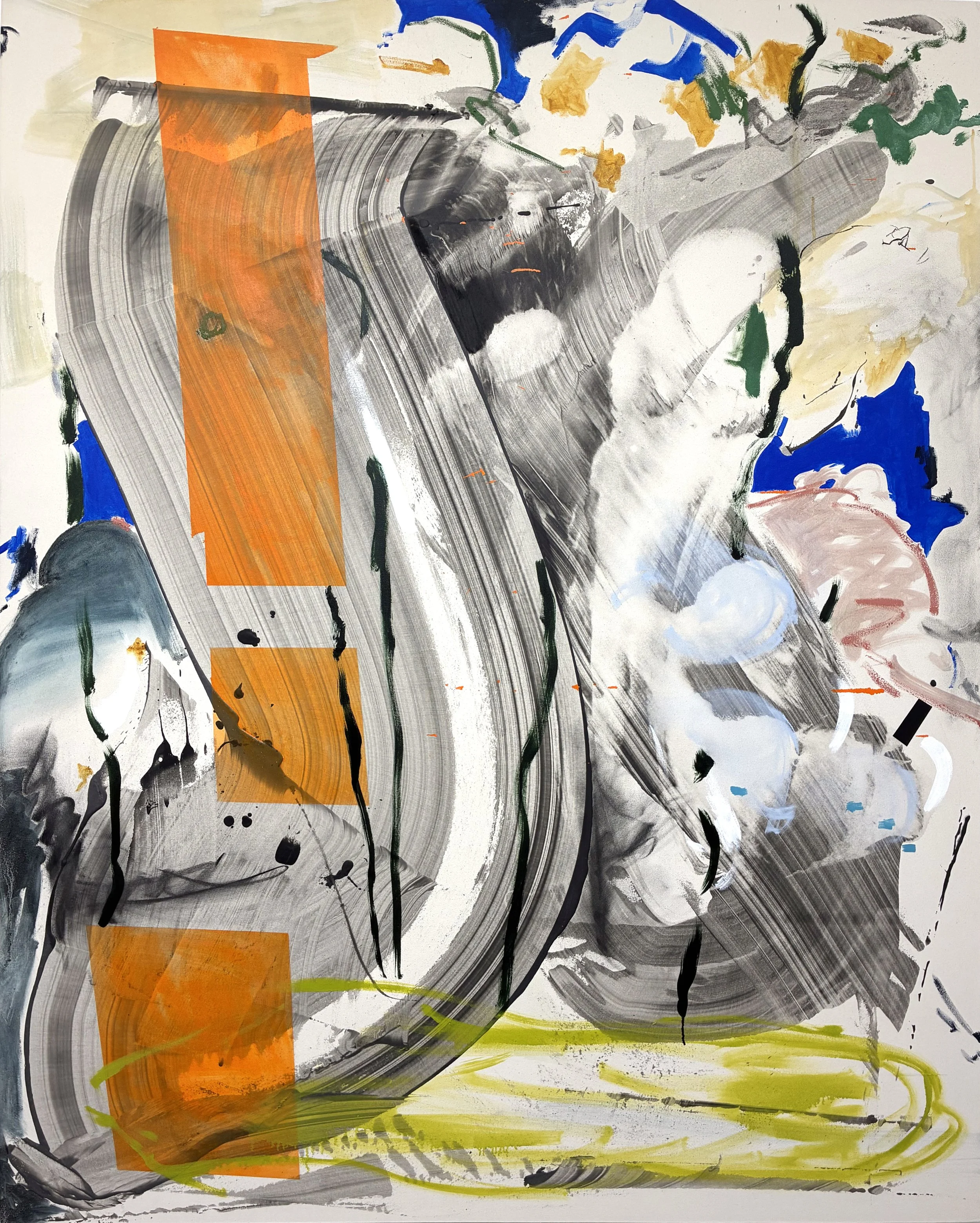 Trevor Kiernander:
Cirque de Soul, 2026
huile, acrylique, fusain et bâton à l’huile sur toile / oil, acrylic, charcoal, and oil stick on canvas
200 x 160 cm