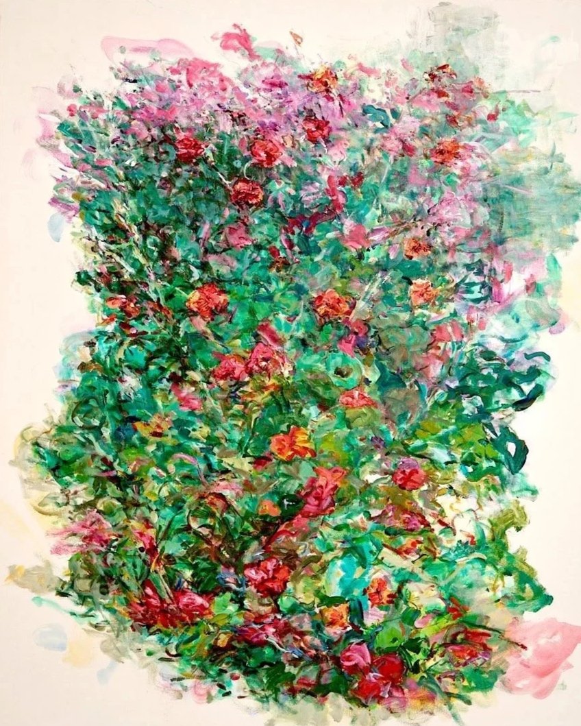 HOLDEN STREET GARDEN acrylic on canvas  60 x 48” 2025