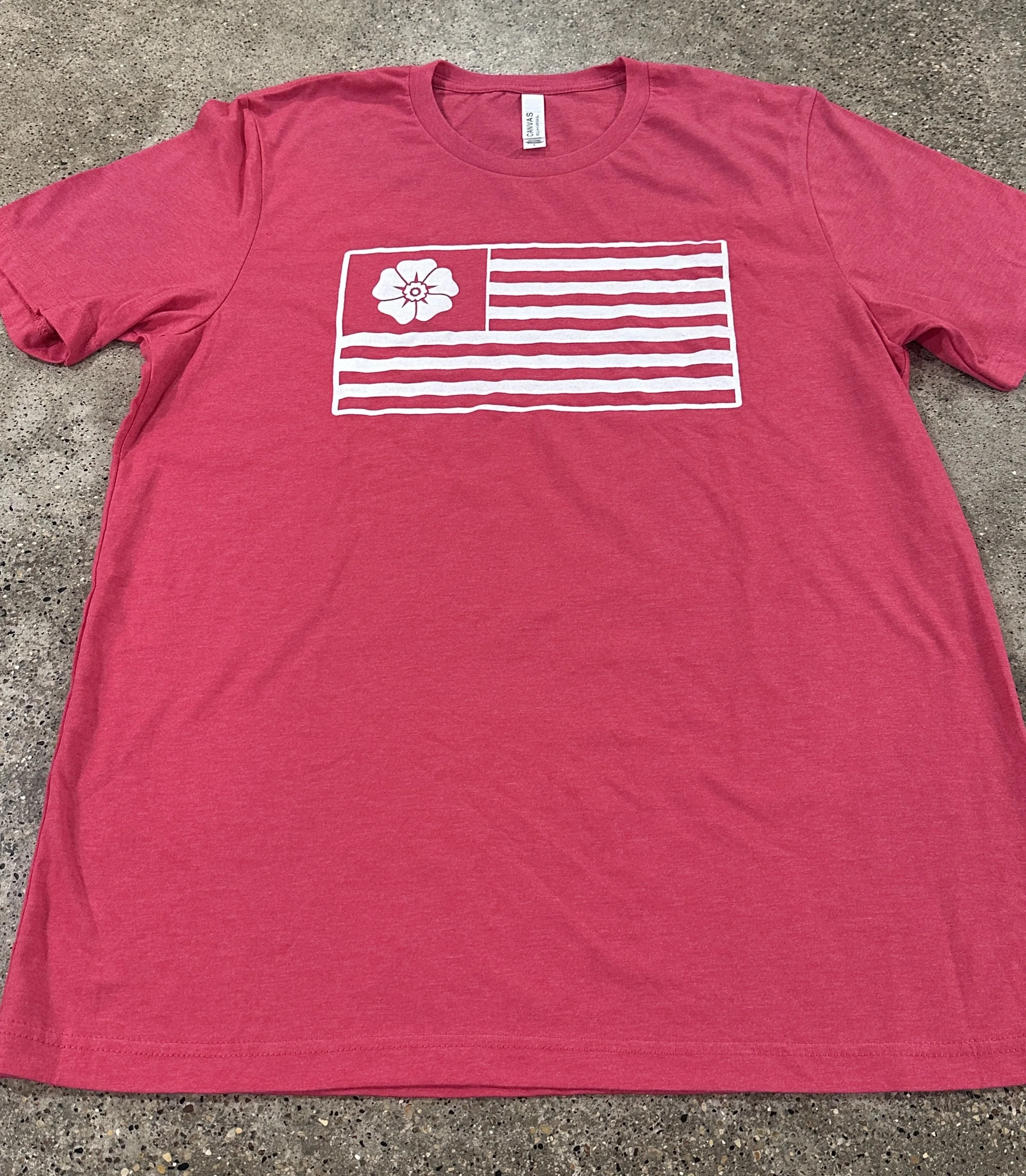 Flag Red Heather Tee