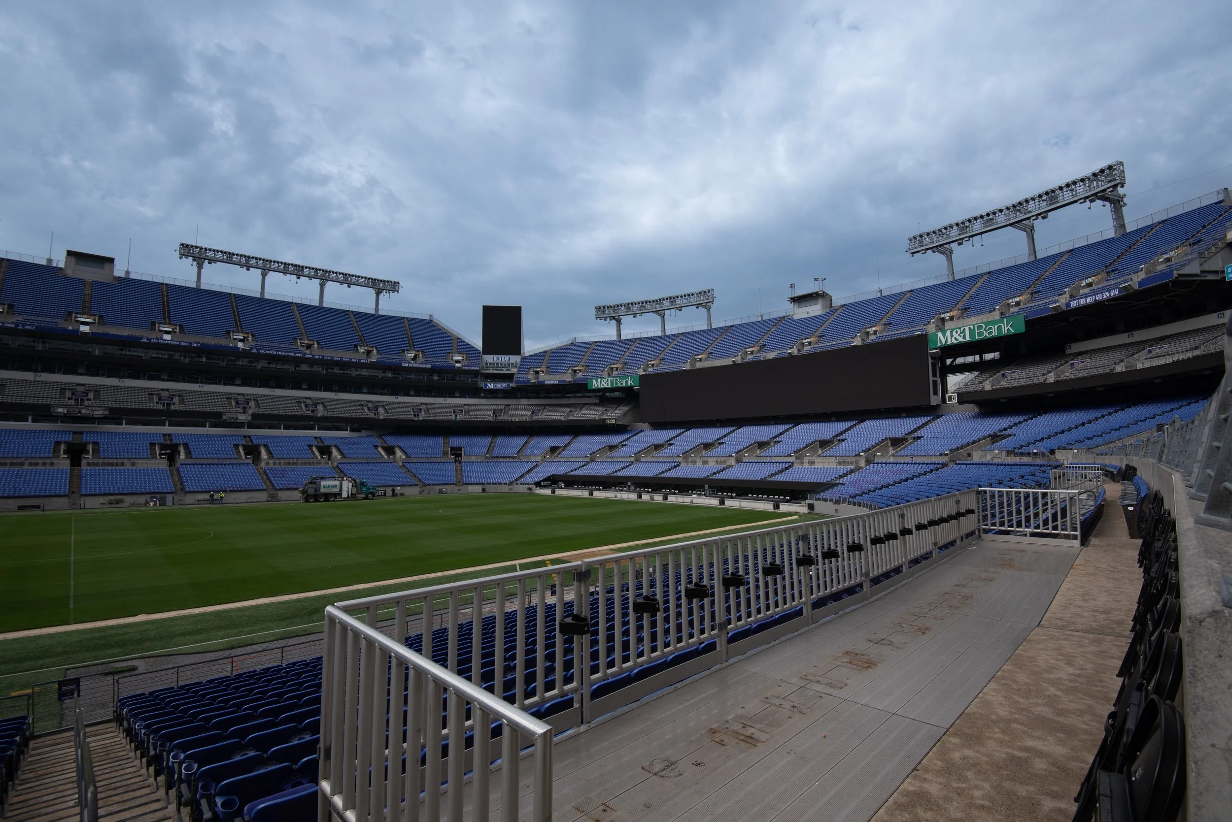 Active construction at M&T Bank Stadium