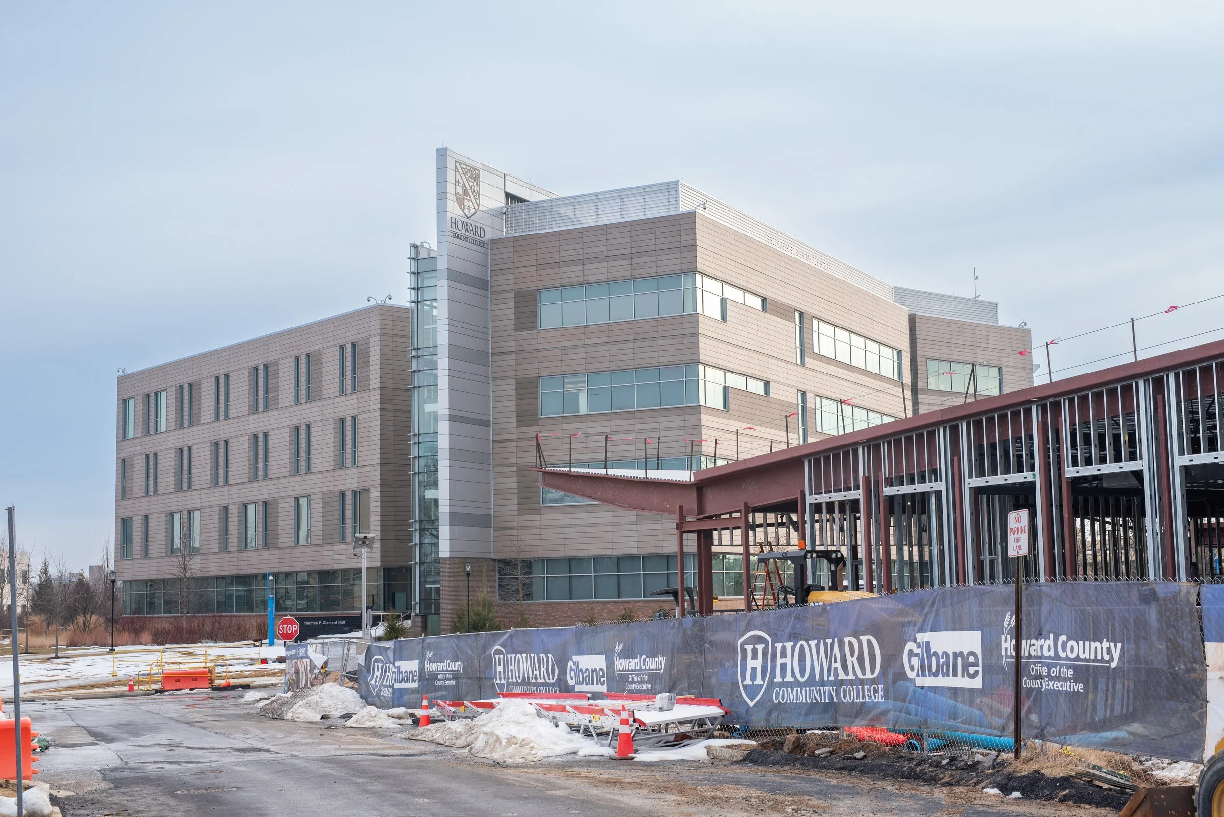 Active construction at the Howard Community College site tour