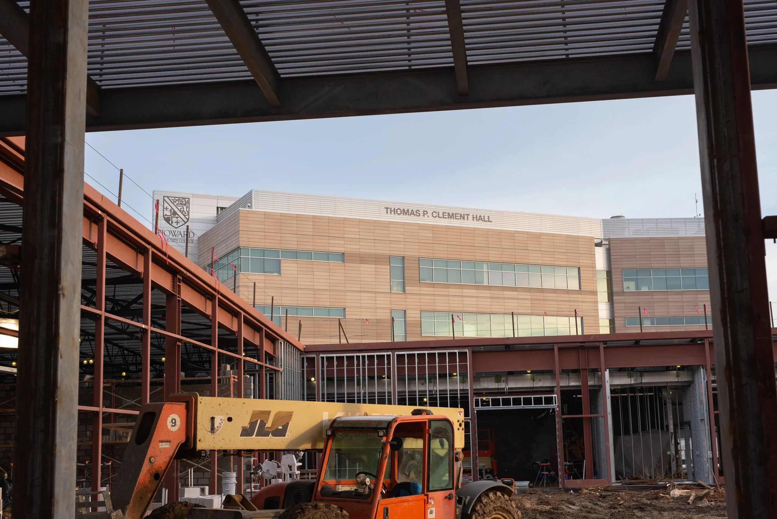 Active construction at the Howard Community College site tour