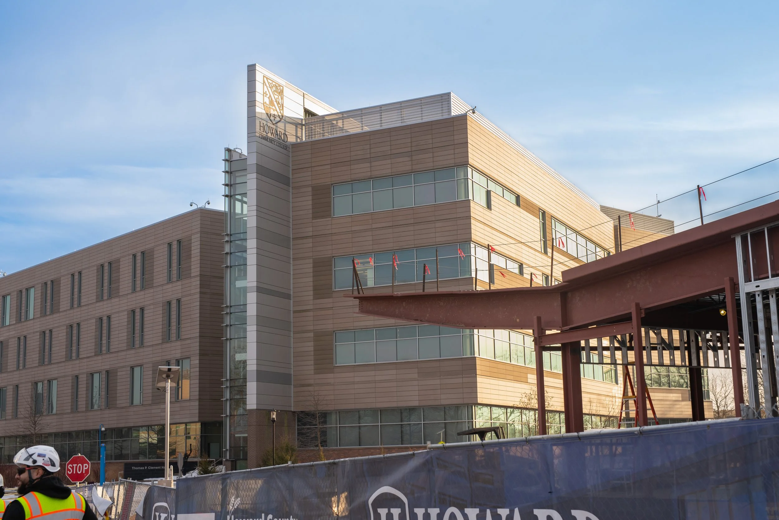 Active construction at the Howard Community College site tour