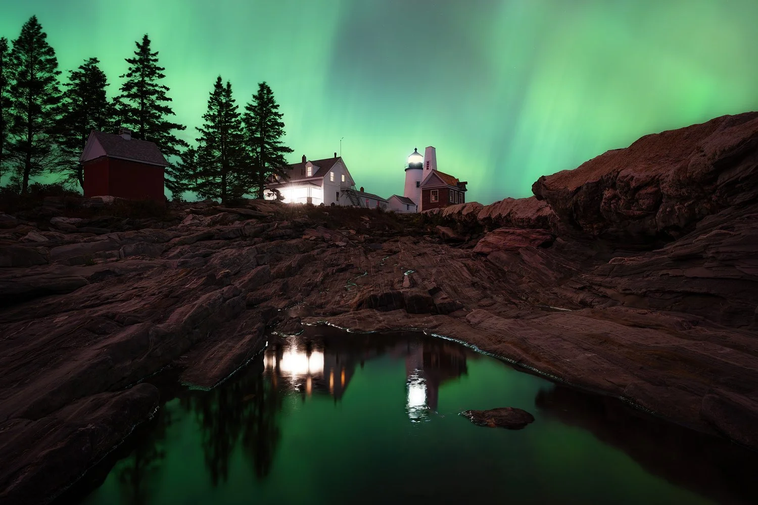 Northern Lights Over Pemaquid