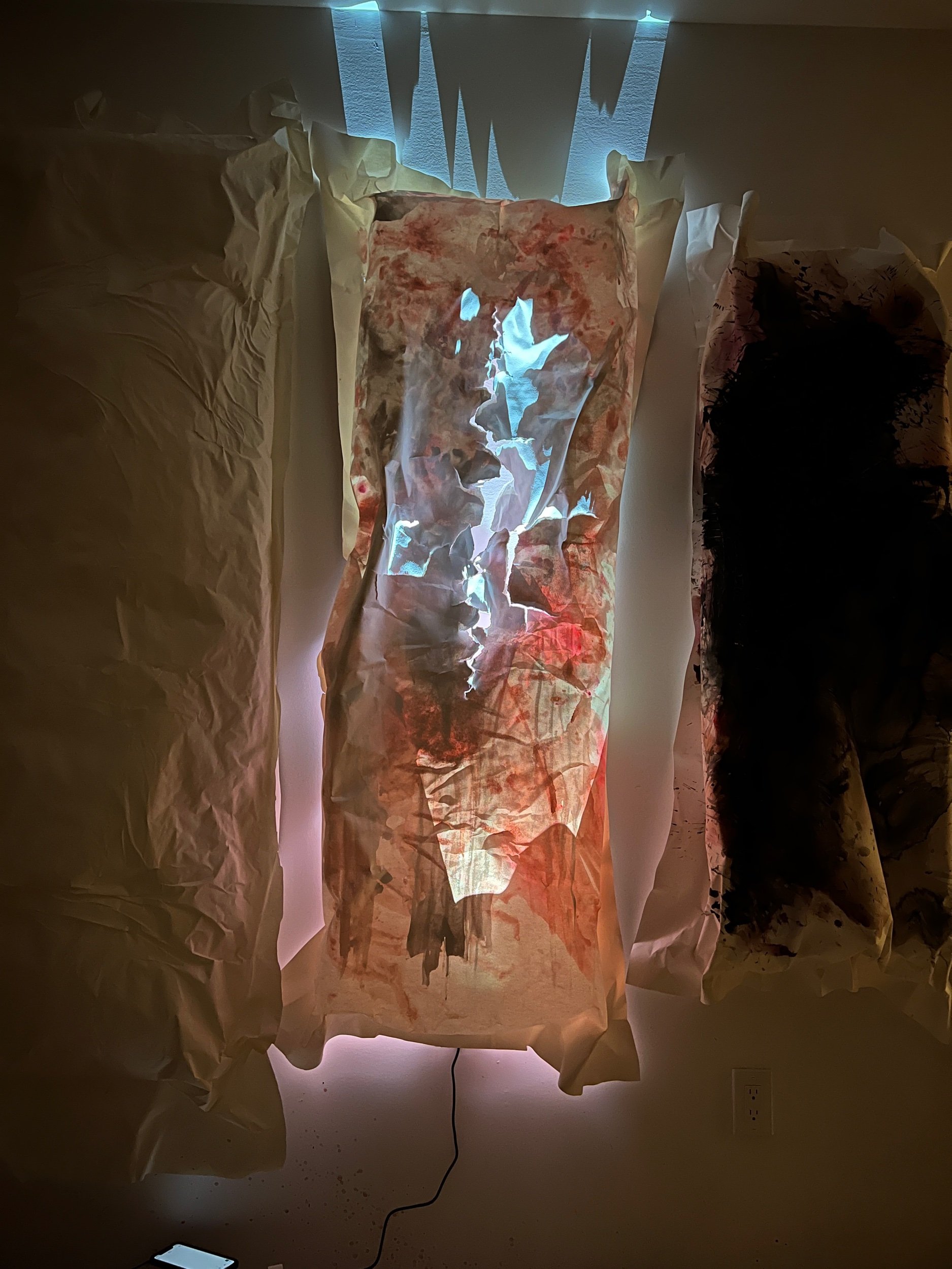 Torn pillow internal projection