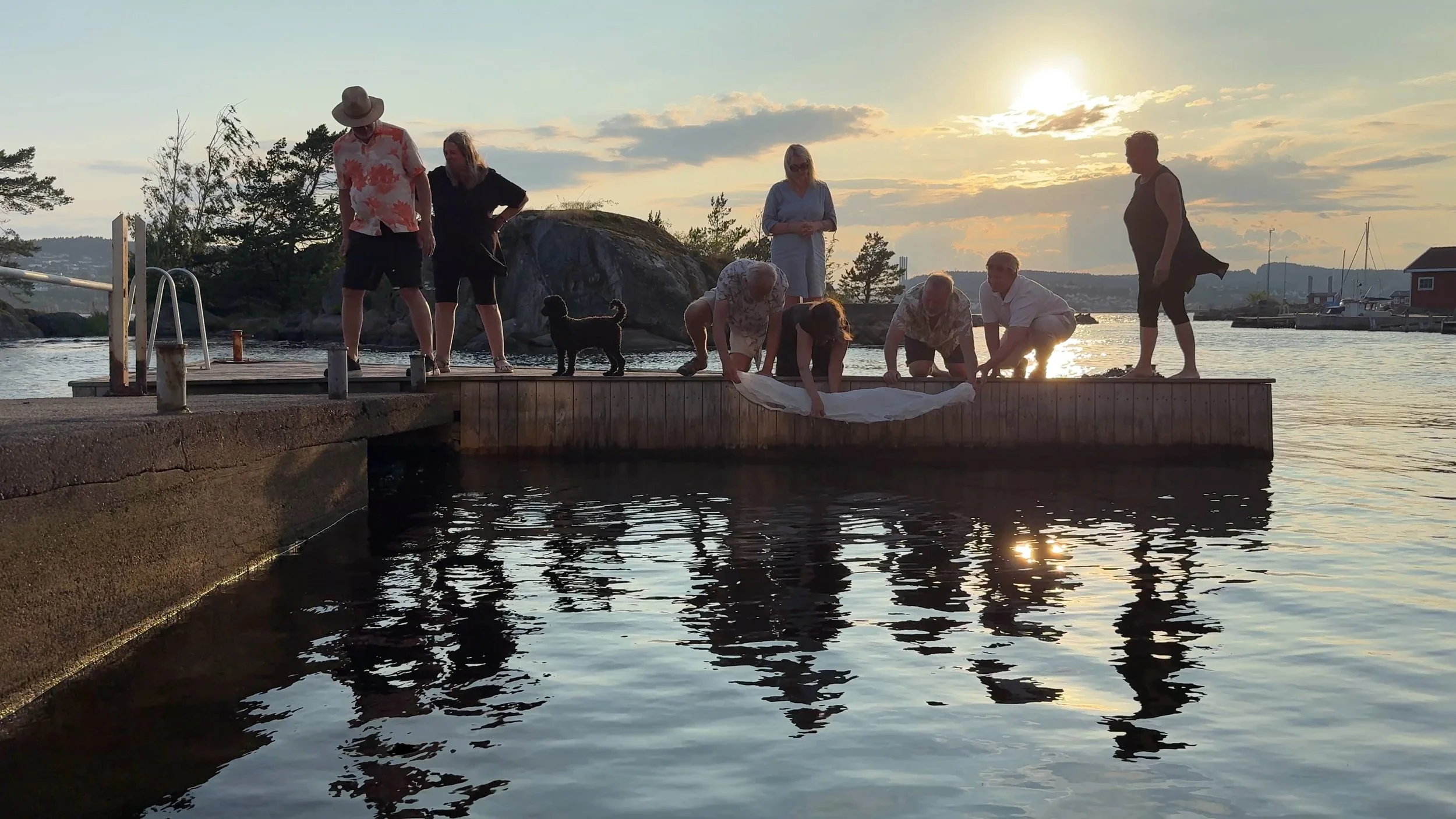 Life Raft, 2026, Performance at the Boathouse Residency, Sandøya, Porsgrunn, Norway