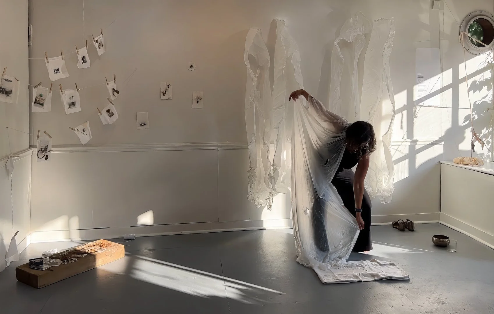 Mourning Ritual, 2024, Performance at Gallery RAG, Rocky Neck, MA