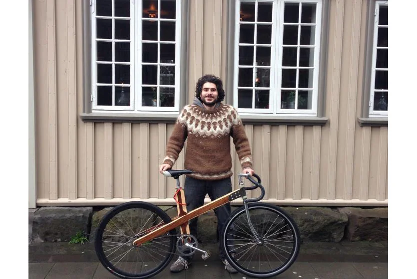On The Tracks Of The Woodbike; Emerging industrial designer Alessandro Fedeli is seeing lighter wheels for cyclists.