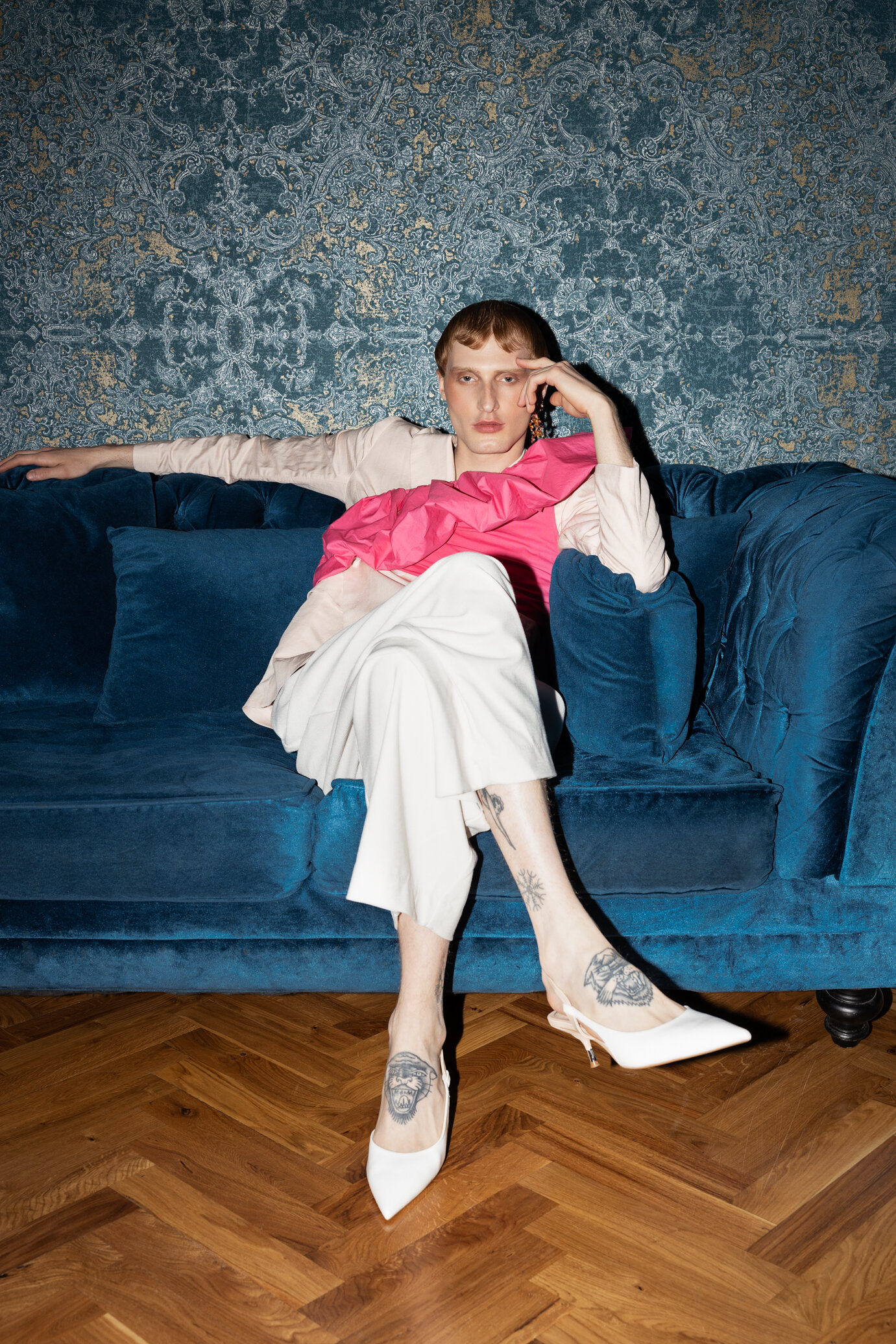  Blazer: Paul Smith | Shirt: H&amp;M | Trousers: Dolce &amp; Gabbana | Shoes: Topshop | Earrings: Alighieri 