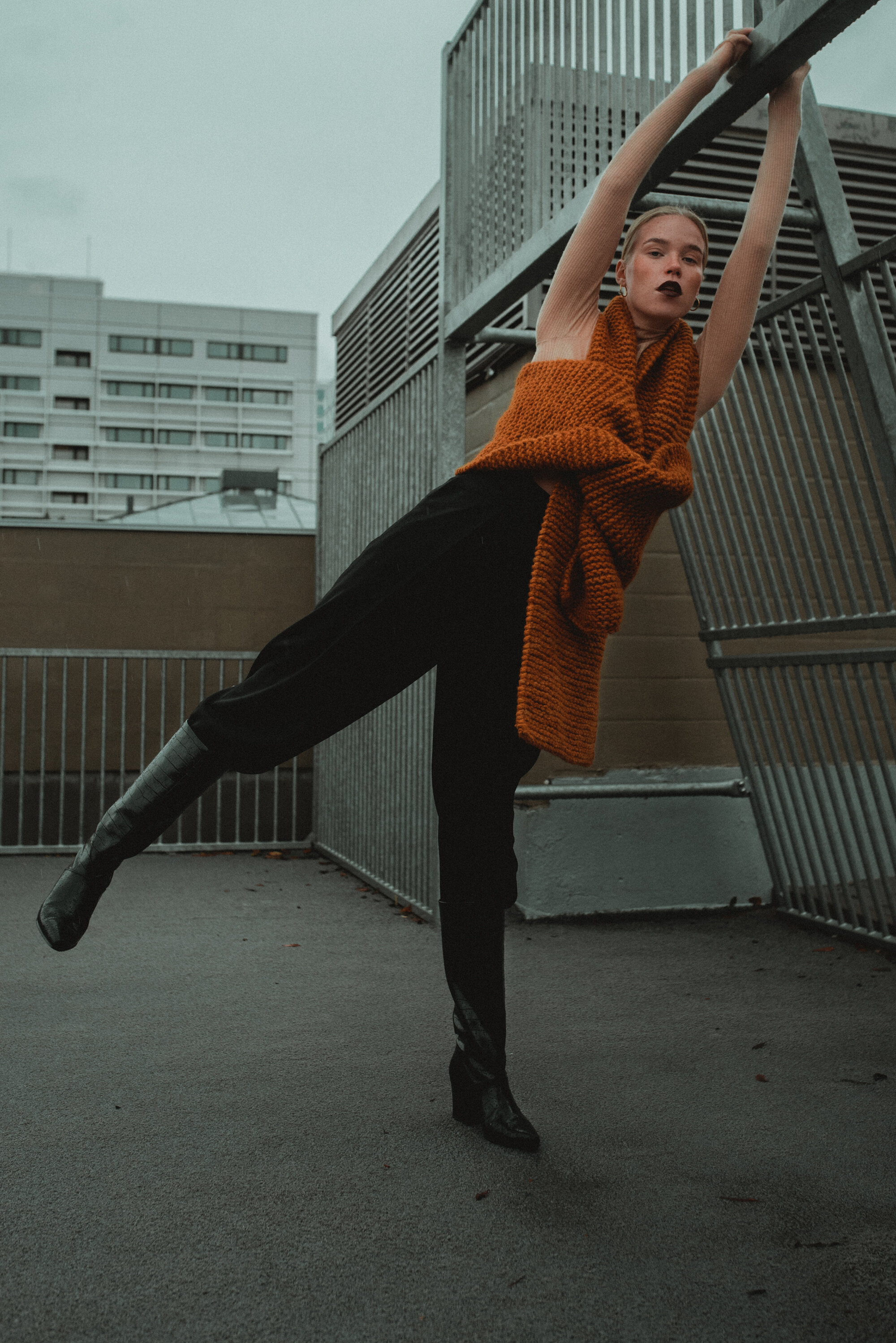 Sweater: &amp; Other Stories | Scarf: Myssyfarmi | Trousers: House of Dagmar | Boots: Mango