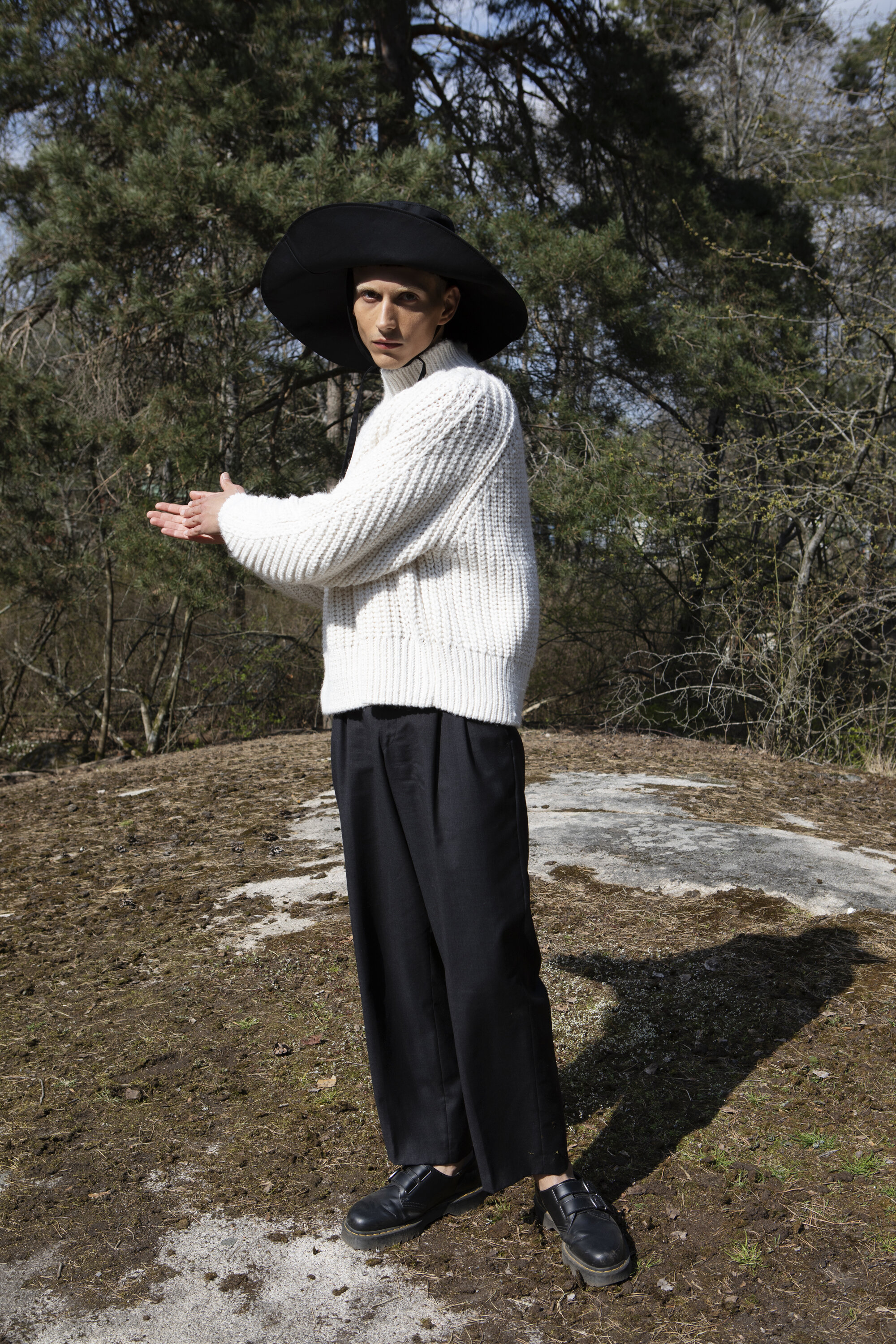 Jumper &amp; Hat: H&amp;M | Trousers: BOSS | Shoes: Dr Martens