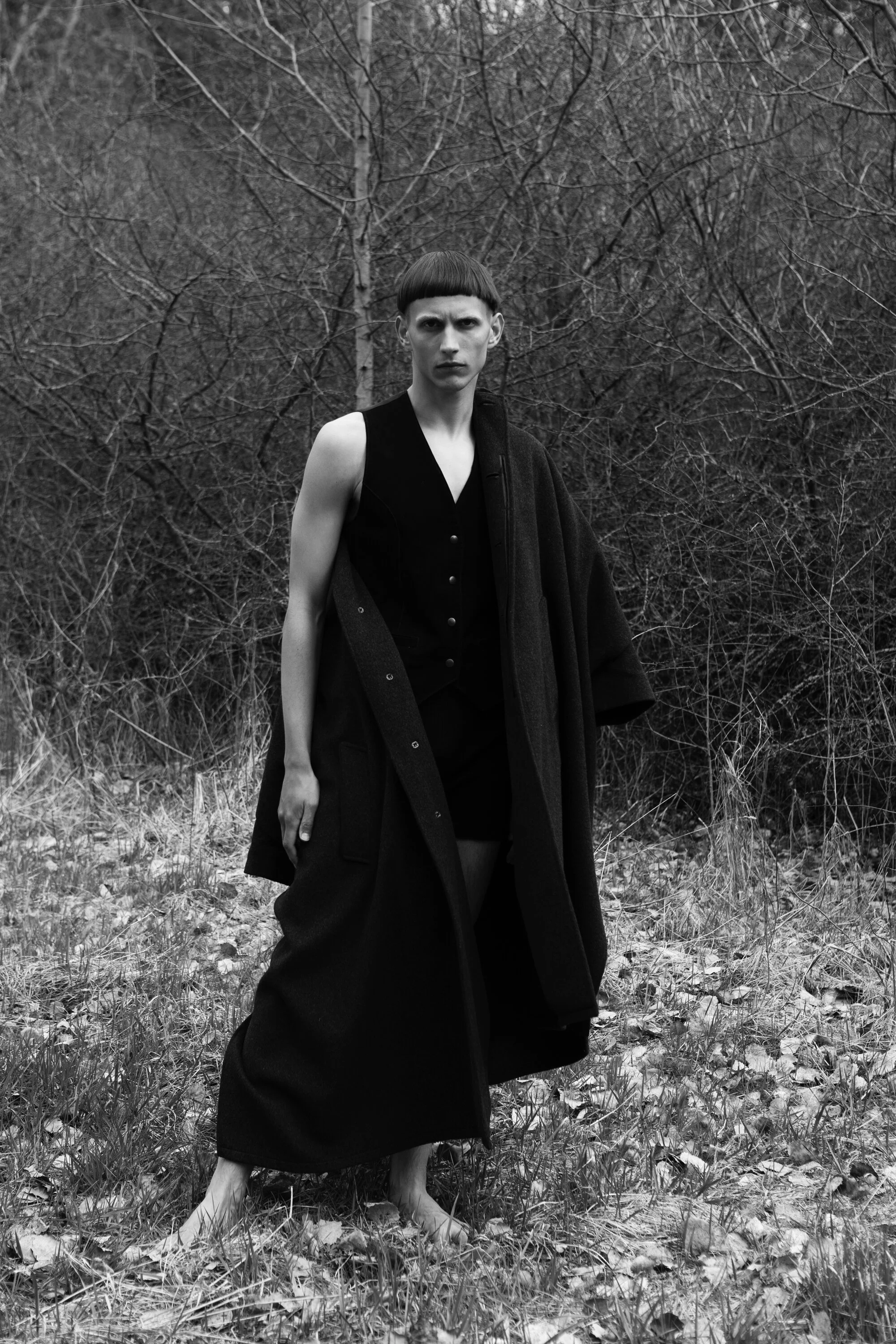 Vest &amp; Coat - Vintage | Shorts: H&amp;M