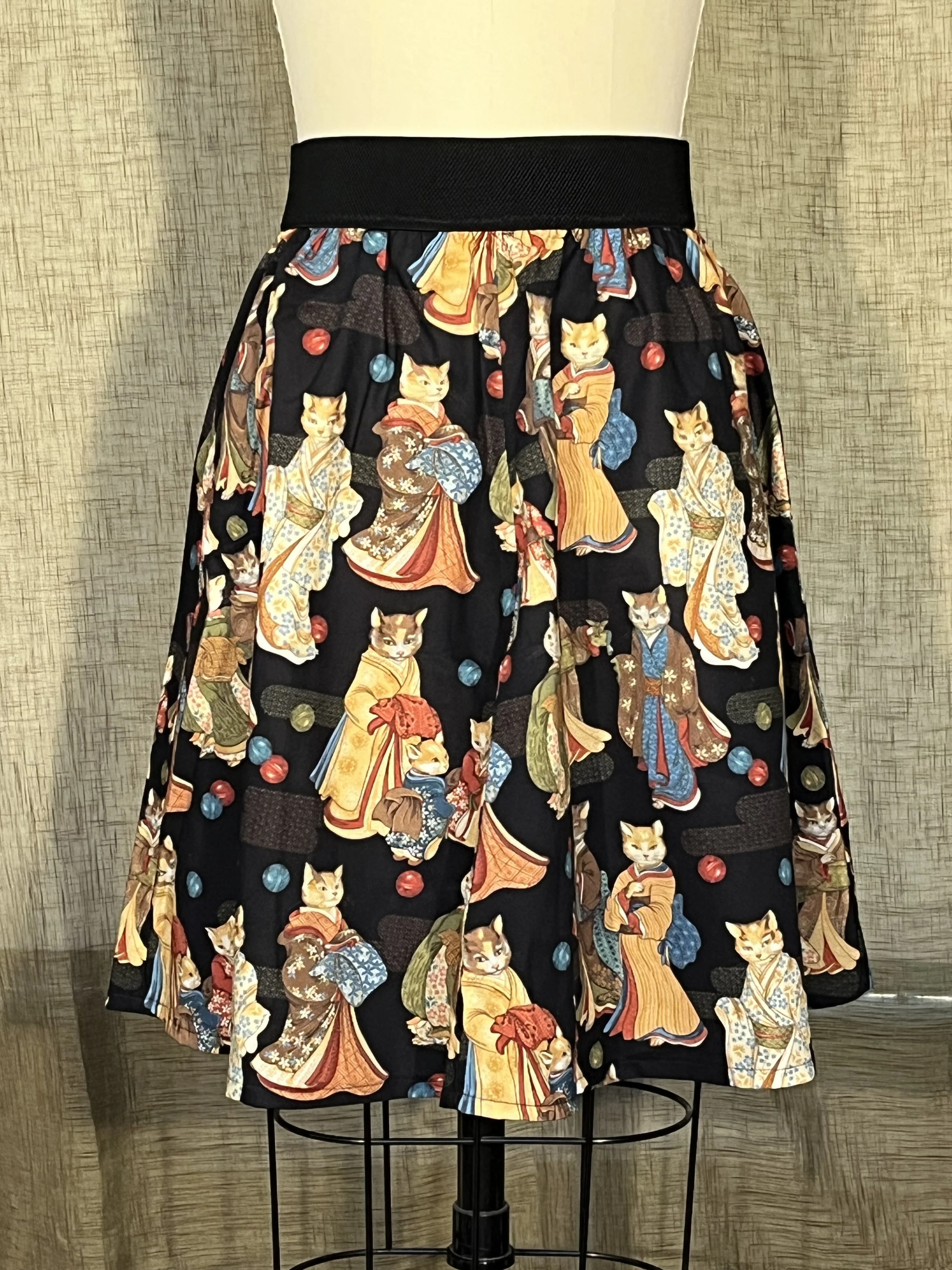 Skirt - Cats in Kimono