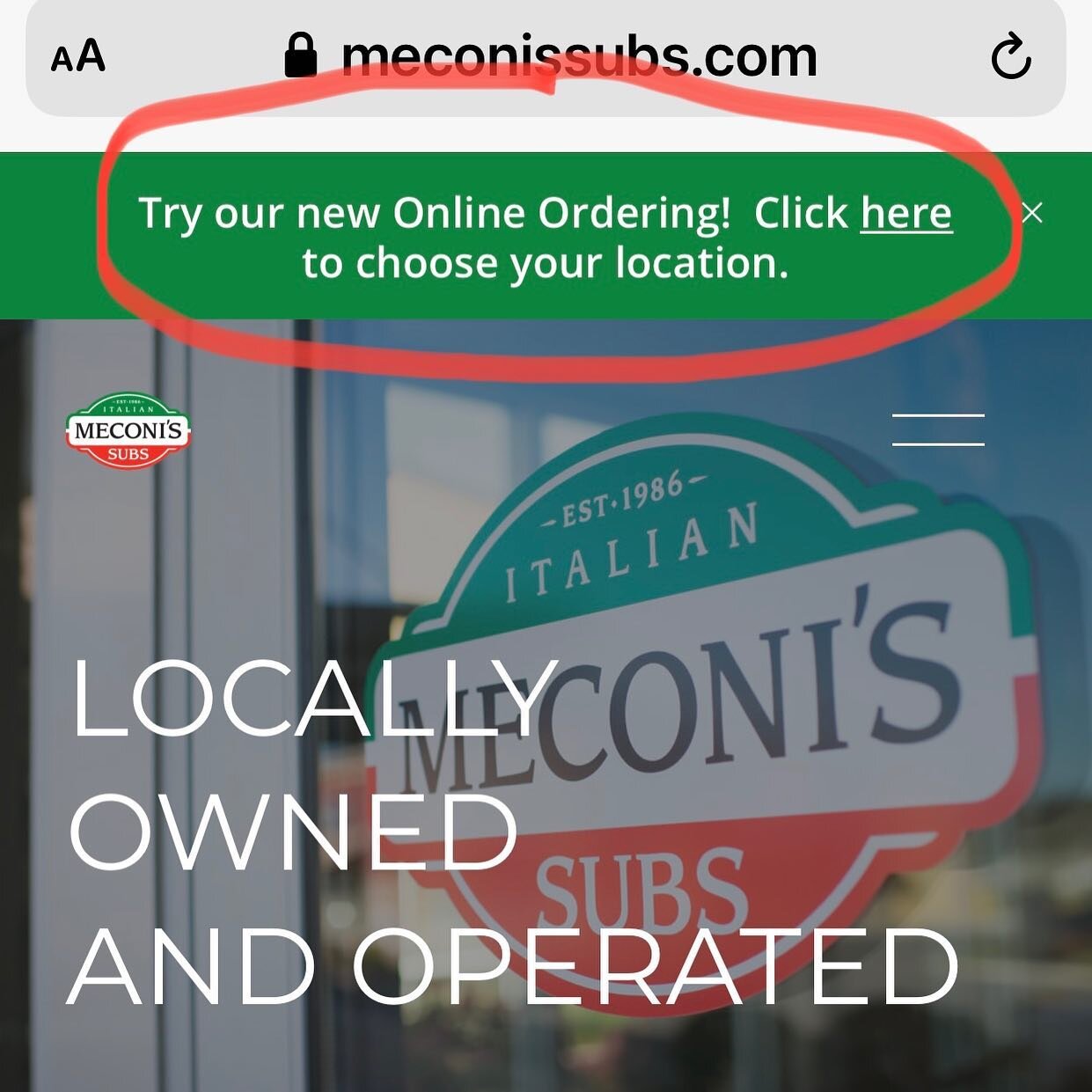 Have you tried our super easy and convenient ON-LINE ordering yet?  It&rsquo;s free and can be done on your smart phone, tablet or computer! Just go to our website www.meconissubs.com and at the top of our home page click on the &ldquo;Try our new On