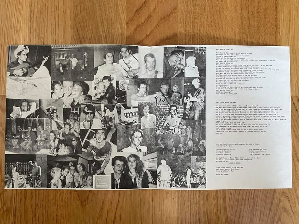 Code Of Honor - What Are We Gonna Do? ‎7%22 - insert.jpeg