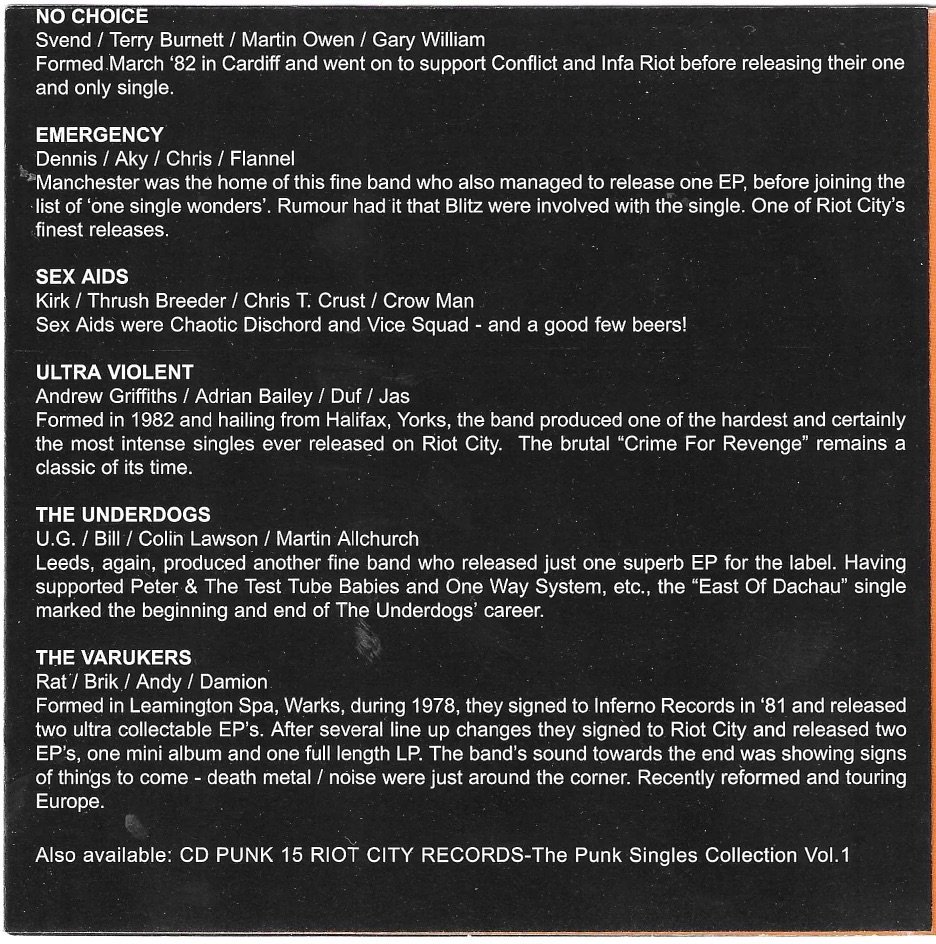Riot City Records - The Punk Singles Collection vol. 2 on Anagram Records - 4.jpeg