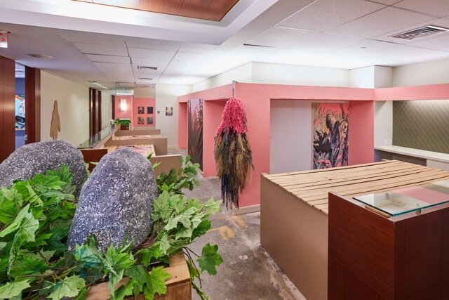 Installation view of Guy Nelson: There goes the Neighborhood. Image courtesy of Samuel Morgan Photography.
