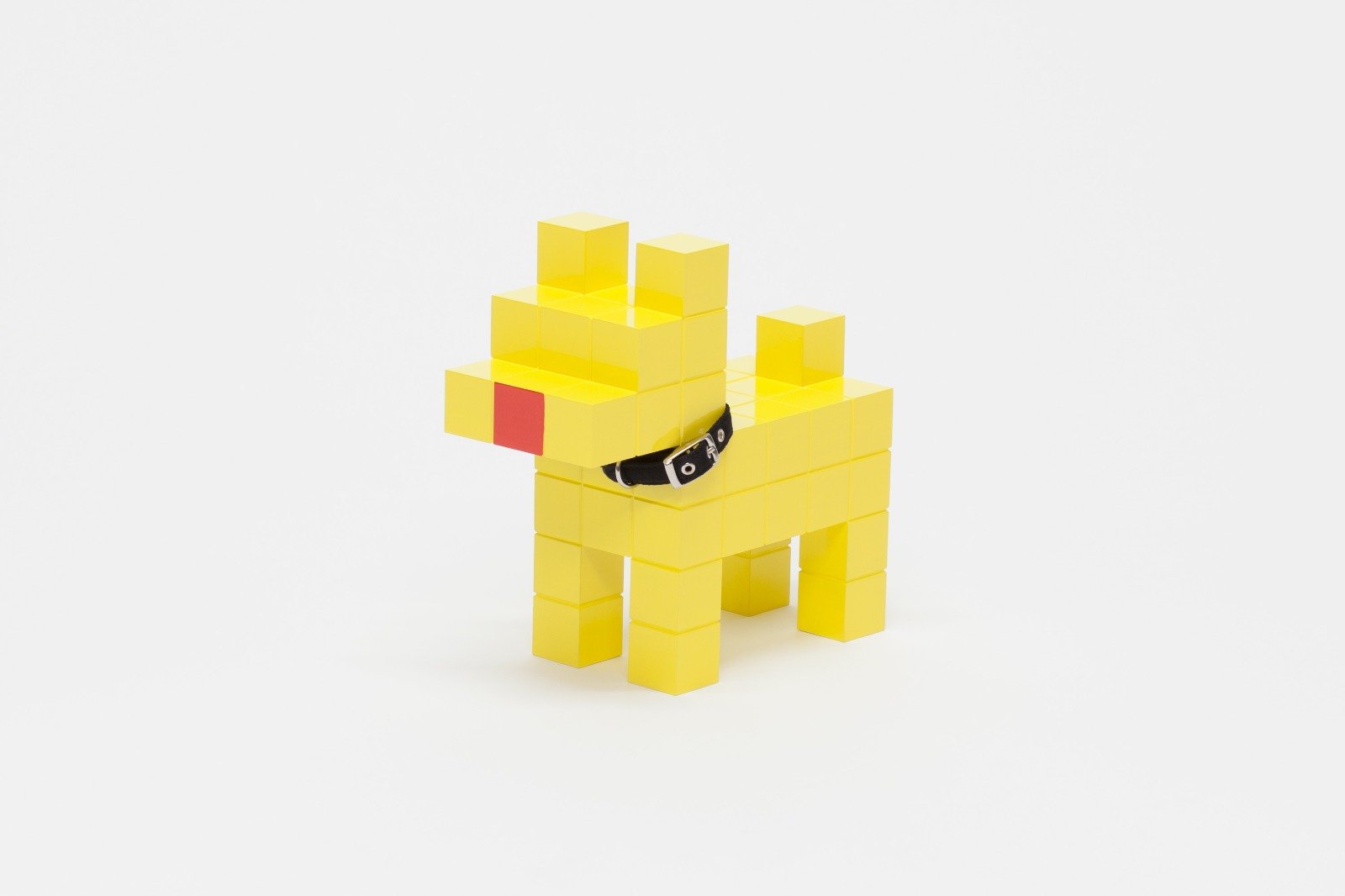 Shinji Murakami, Paris Puppy (Generation 5), 2017, wood, glue, alkyd paint, and collar 10.5 x 4.5 x 10.5 in.