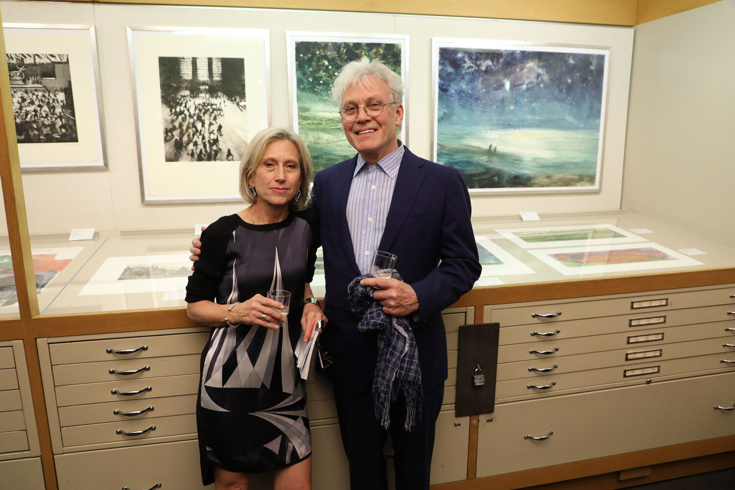  At the Mezzanine Gallery in the Metropolitan Museum of Art, with Director Laura Einstein, 2018 