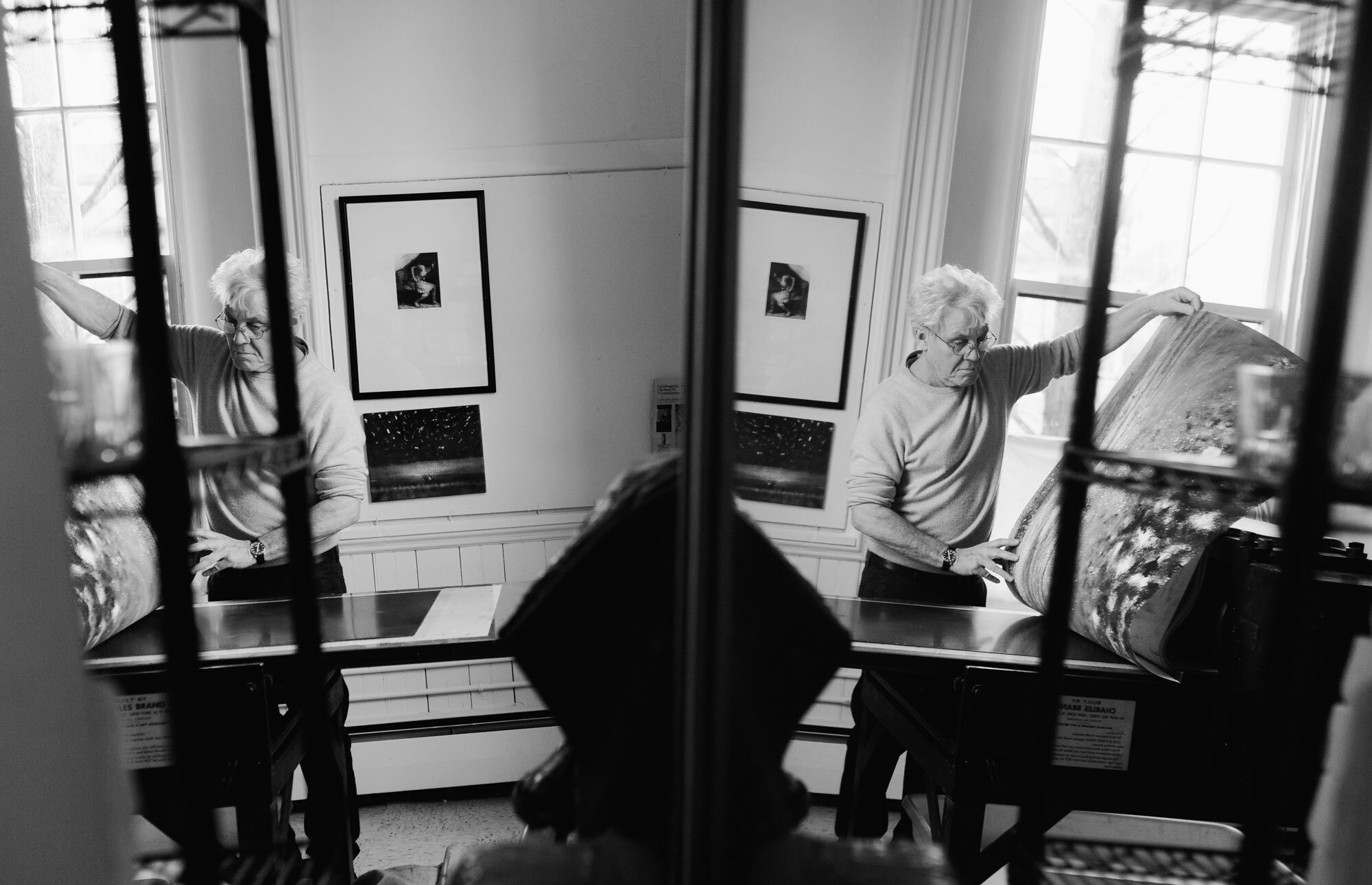  Bill in his Rhode Island print studio  Photo: Boris Apple 