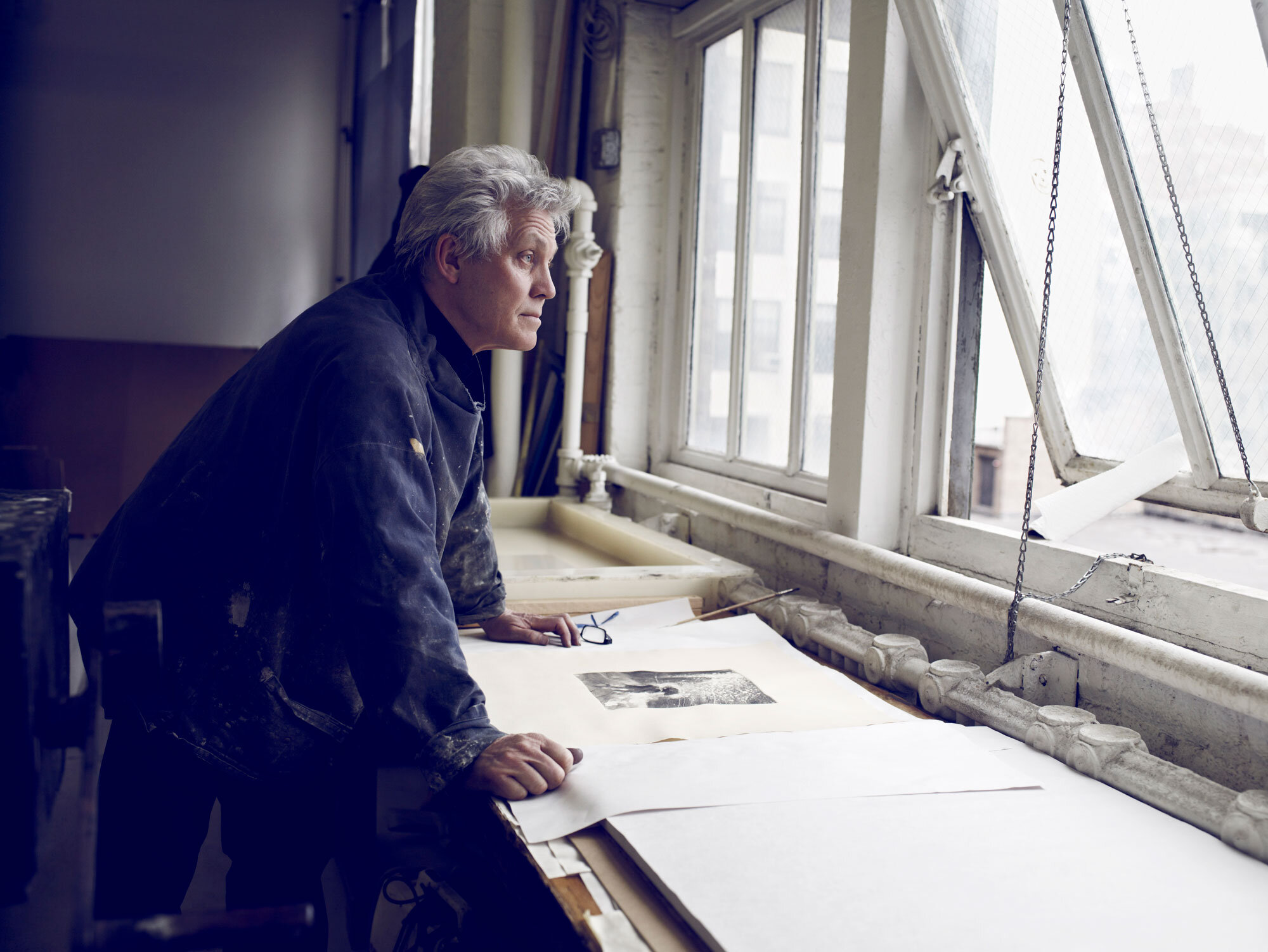 Bill in his New York studio, 2011  Photo: Jason Bell (from An Englishman in New York) 