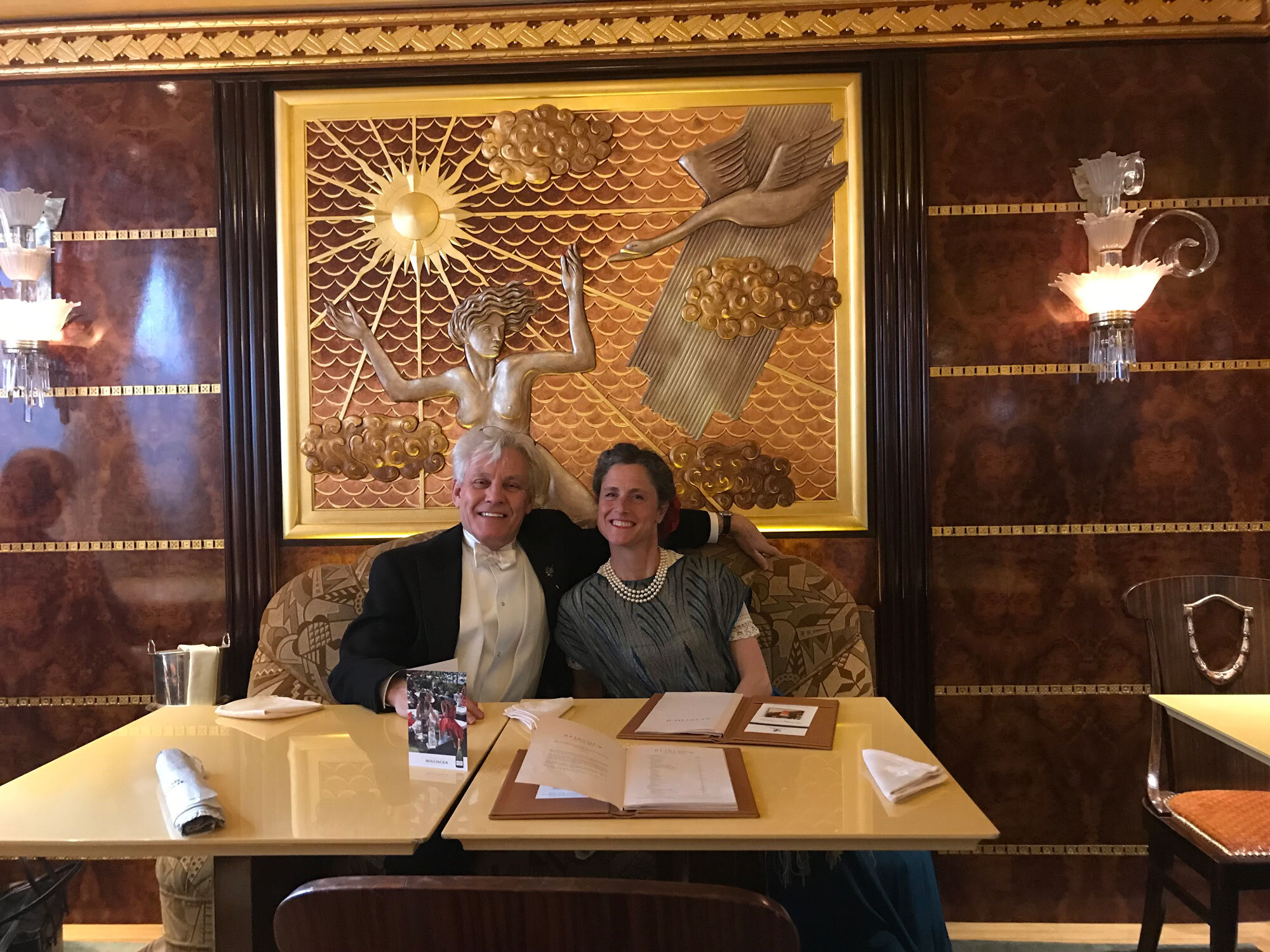  At the Ritz with Fiona San Giuliano before the Royal Academy Dinner, 2019 
