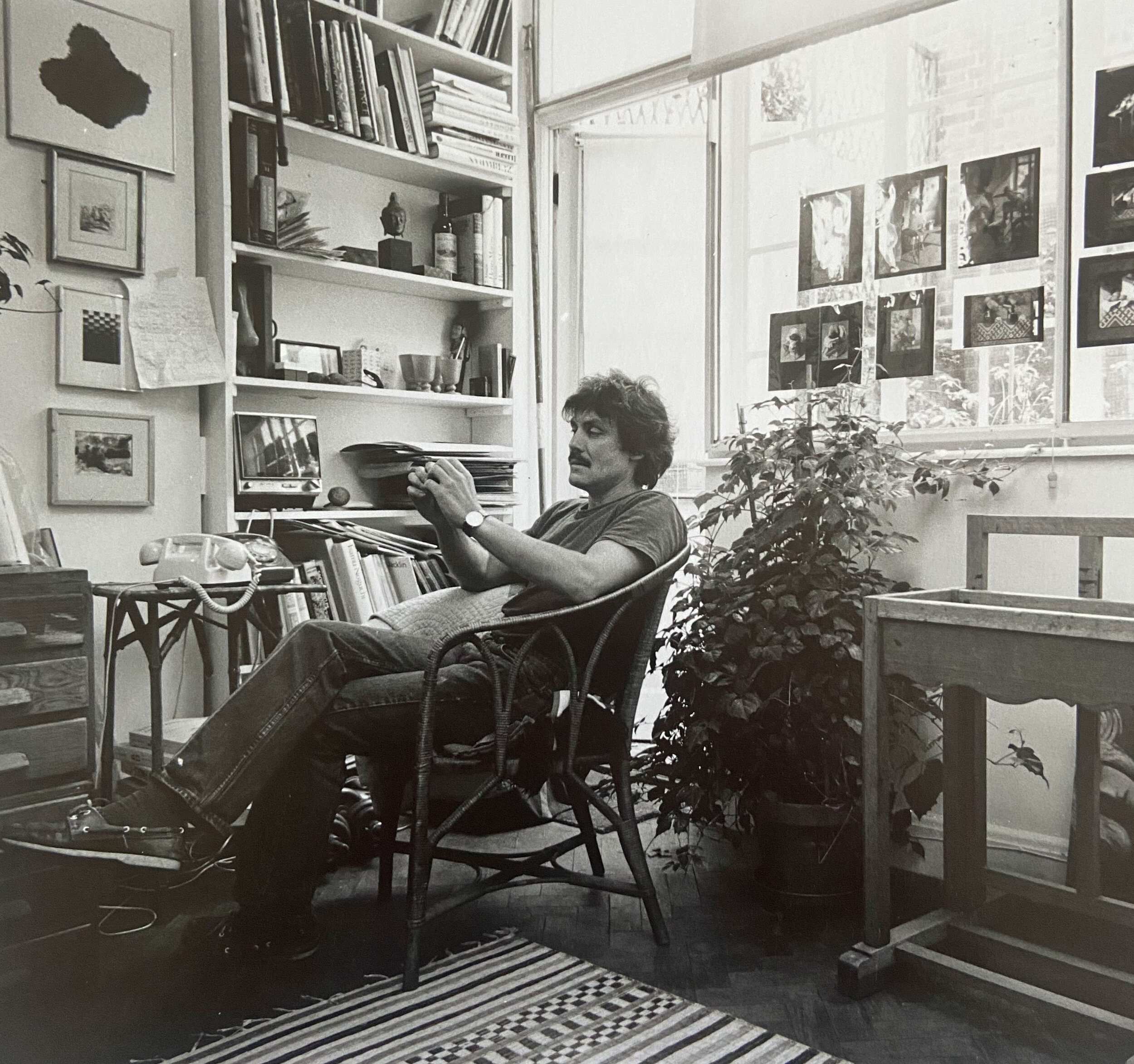  In London studio, 1983   Photo: Robin Guild 