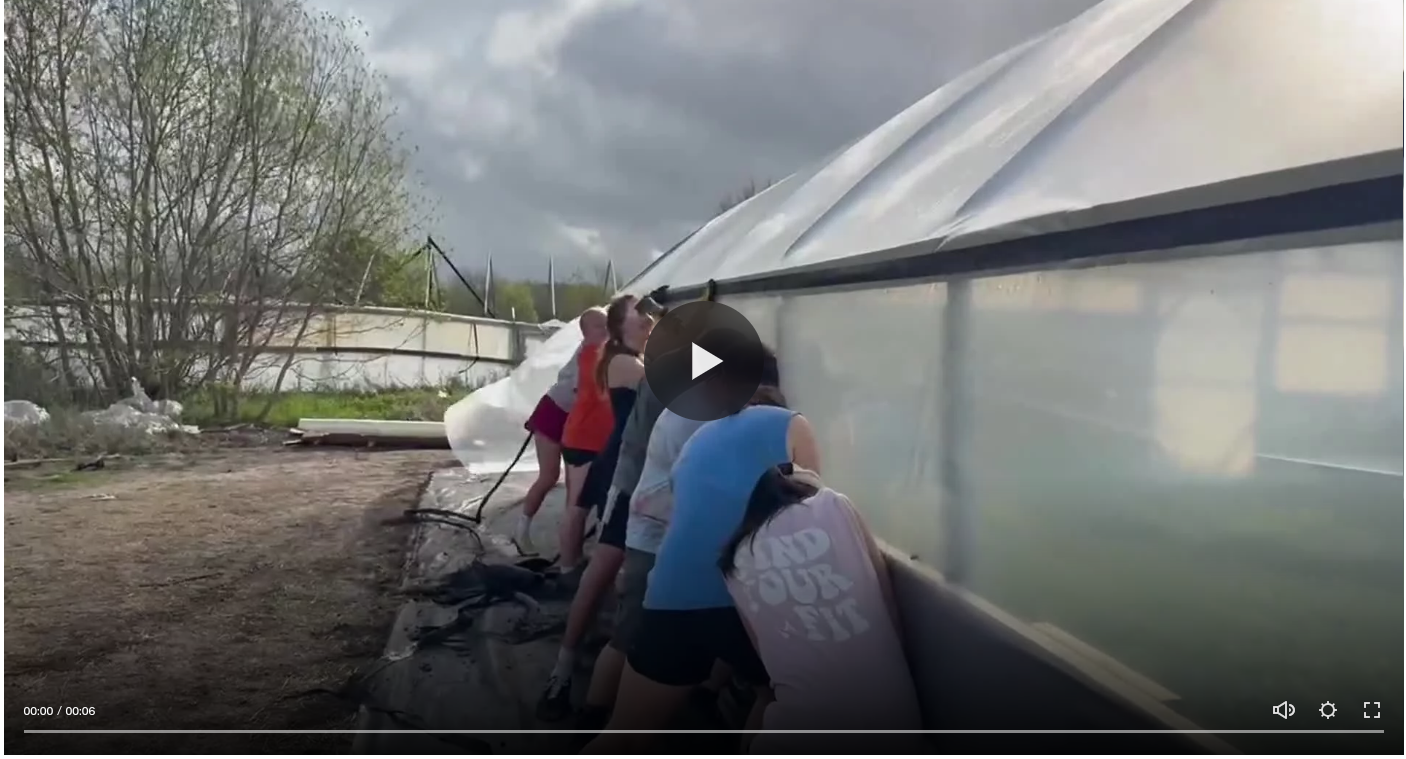 Mosaic in Action volunteers are rebuilding greenhouses in Rosharon