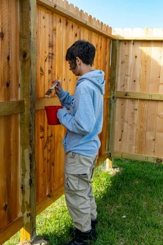 Isaiah 117 House Fence Stained