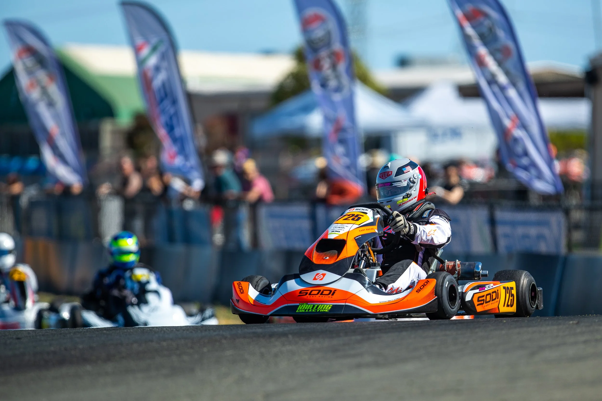 Andrew Wait leading the masters 100cc group at Rok Sonoma.  