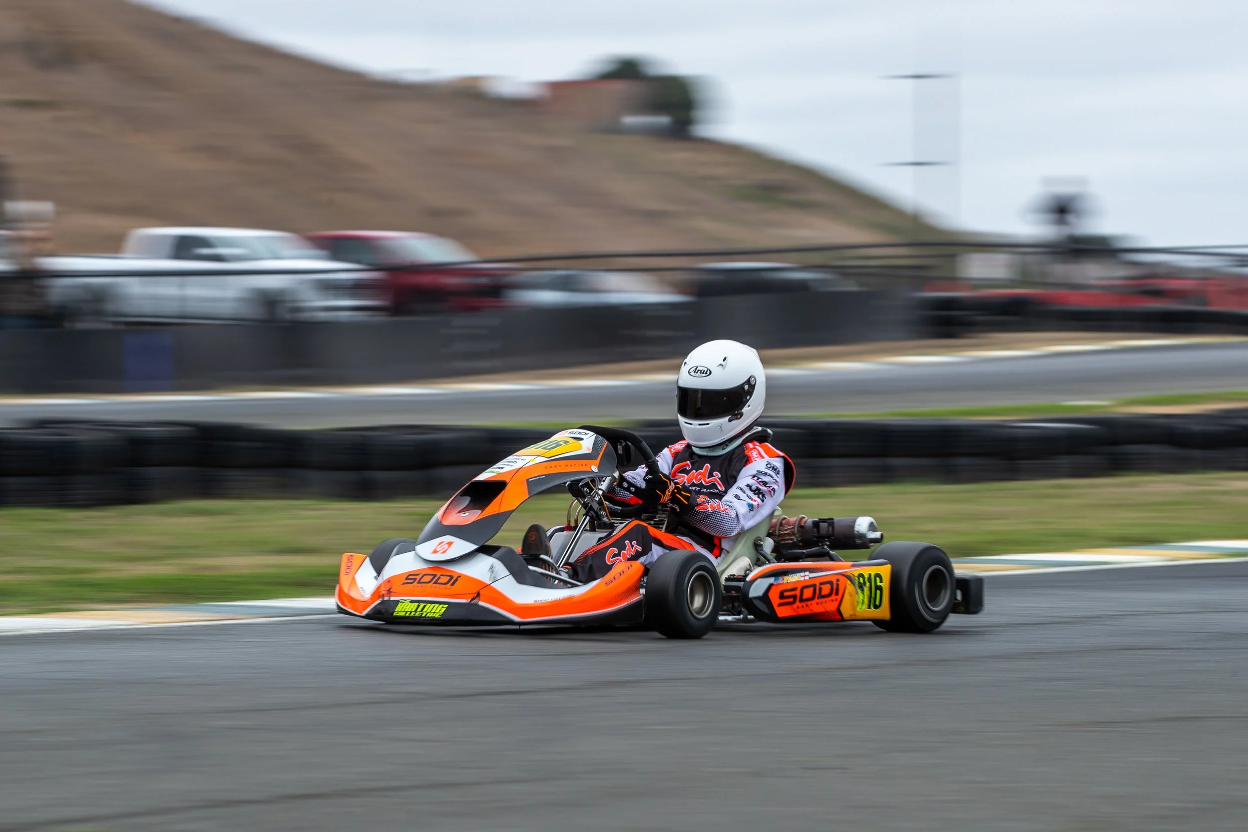 Ayrton Tyler, junior 100cc practice at Rok Sonoma