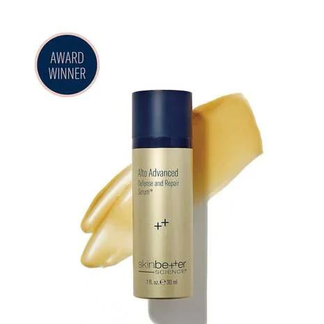 Alto Advanced Defense and Repair Serum Improving skin brightness, repairing redness, overall tone and texture as a result of free radical damage from environmental and intrinsic stressors.