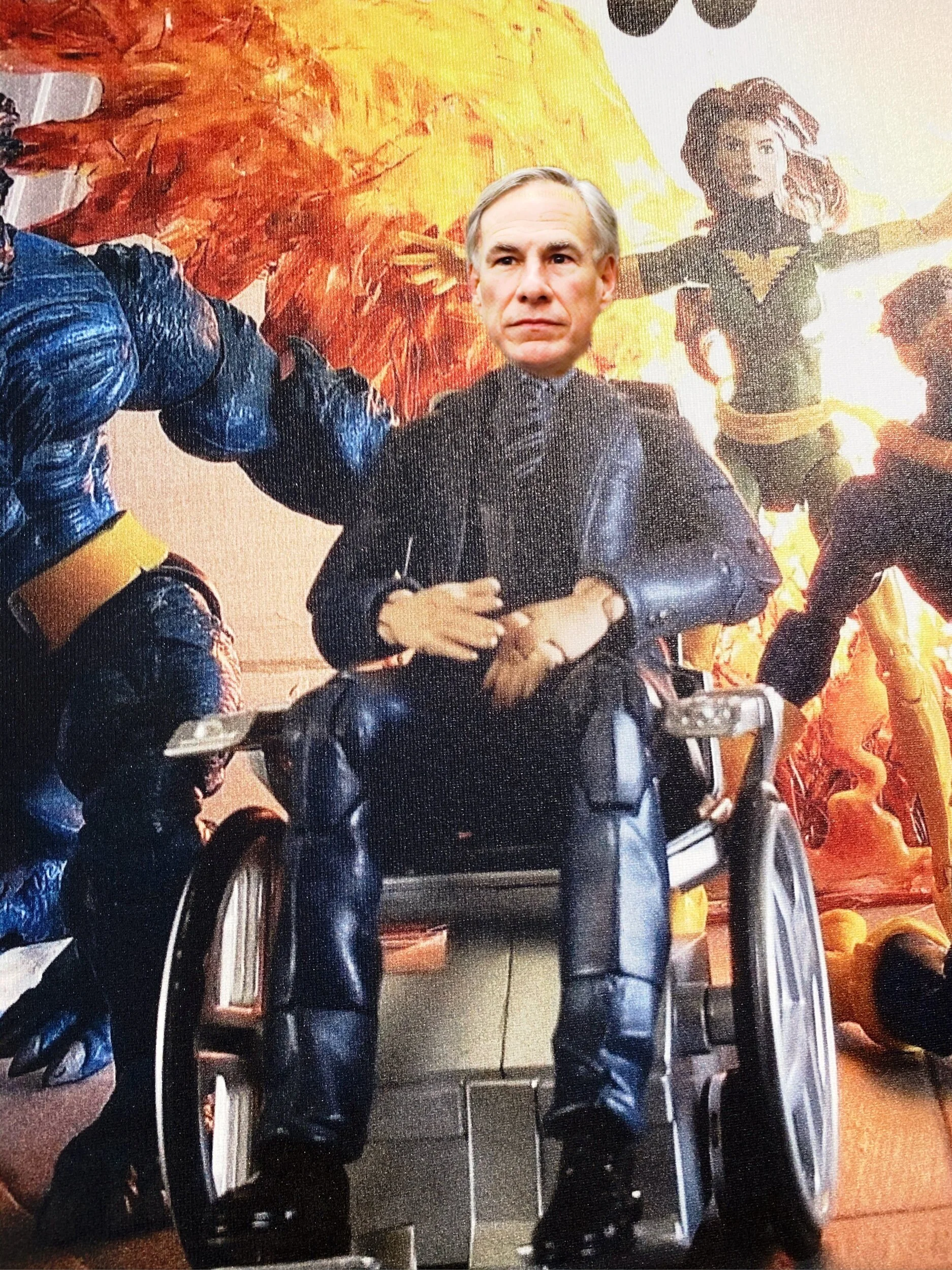 Abbott and his X-Men about to save the world from a theoretical disaster based on secret models