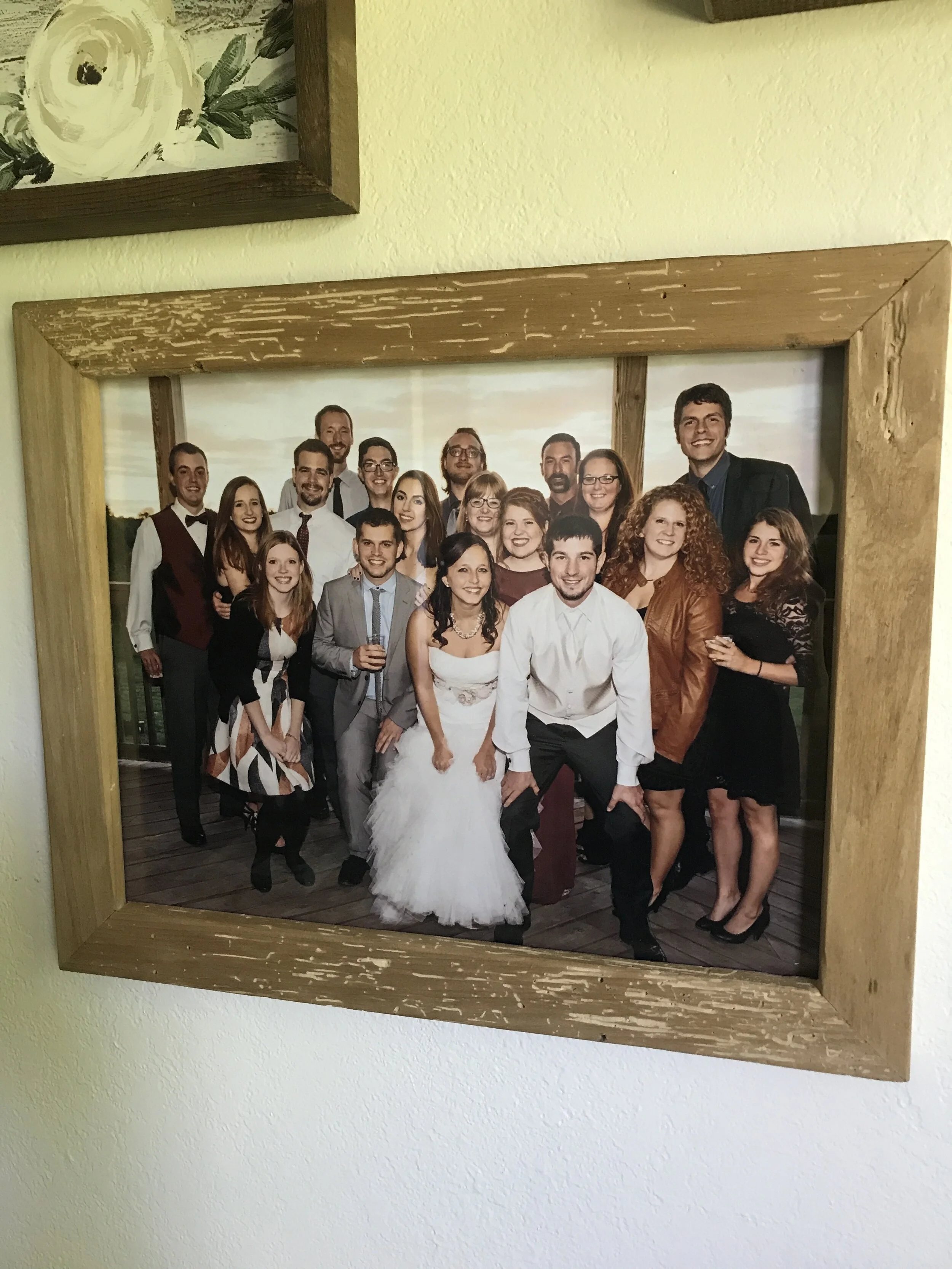  A picture frame made from nearly 100 year old horse stable wood 