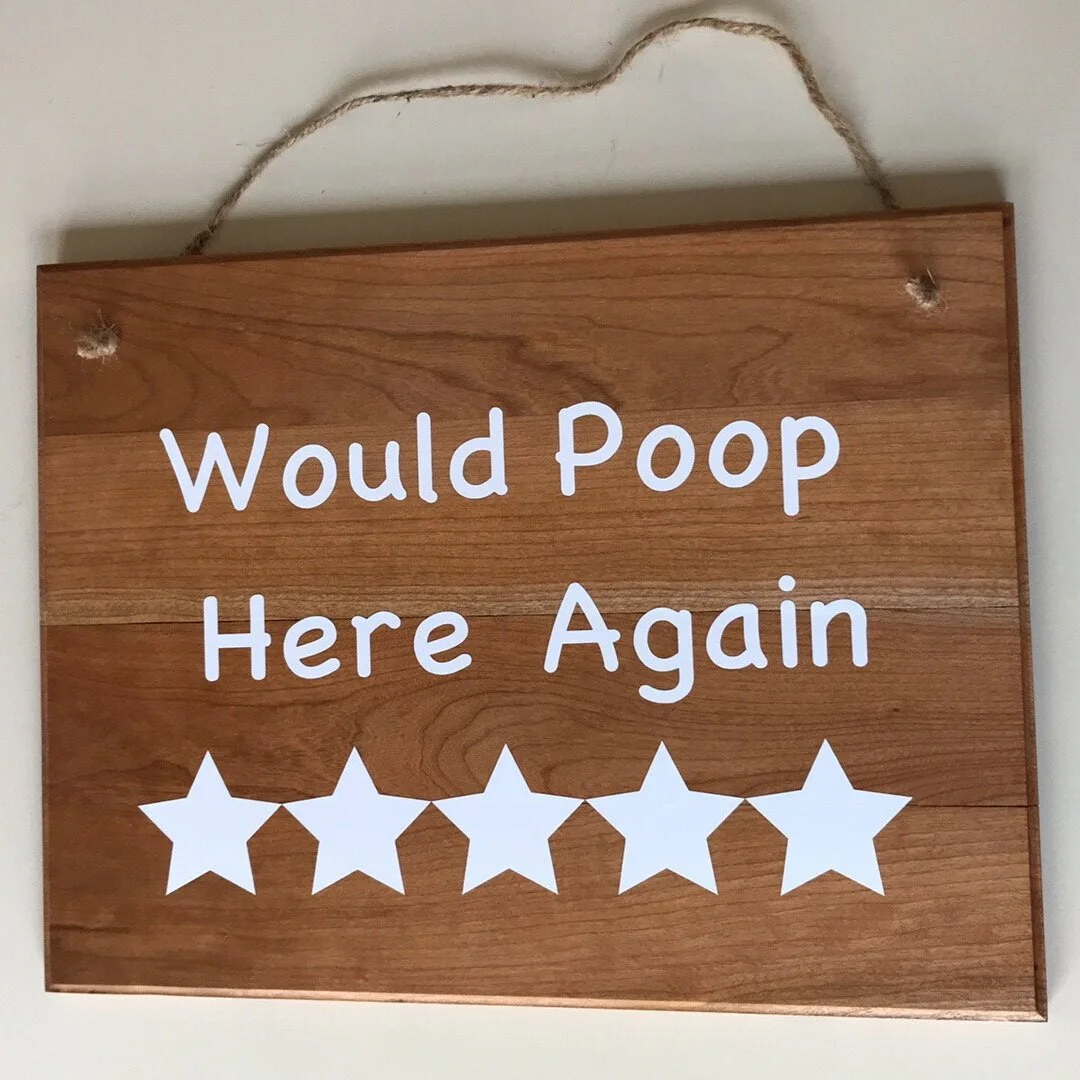  Cheeky bathroom décor sign 