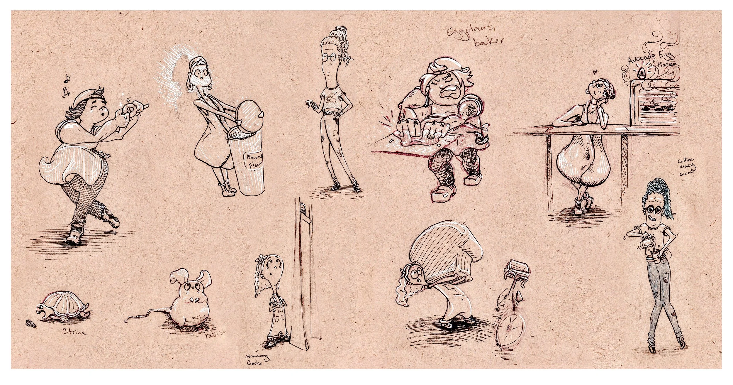 Vegan Cafe Staff
Character Design Gestures