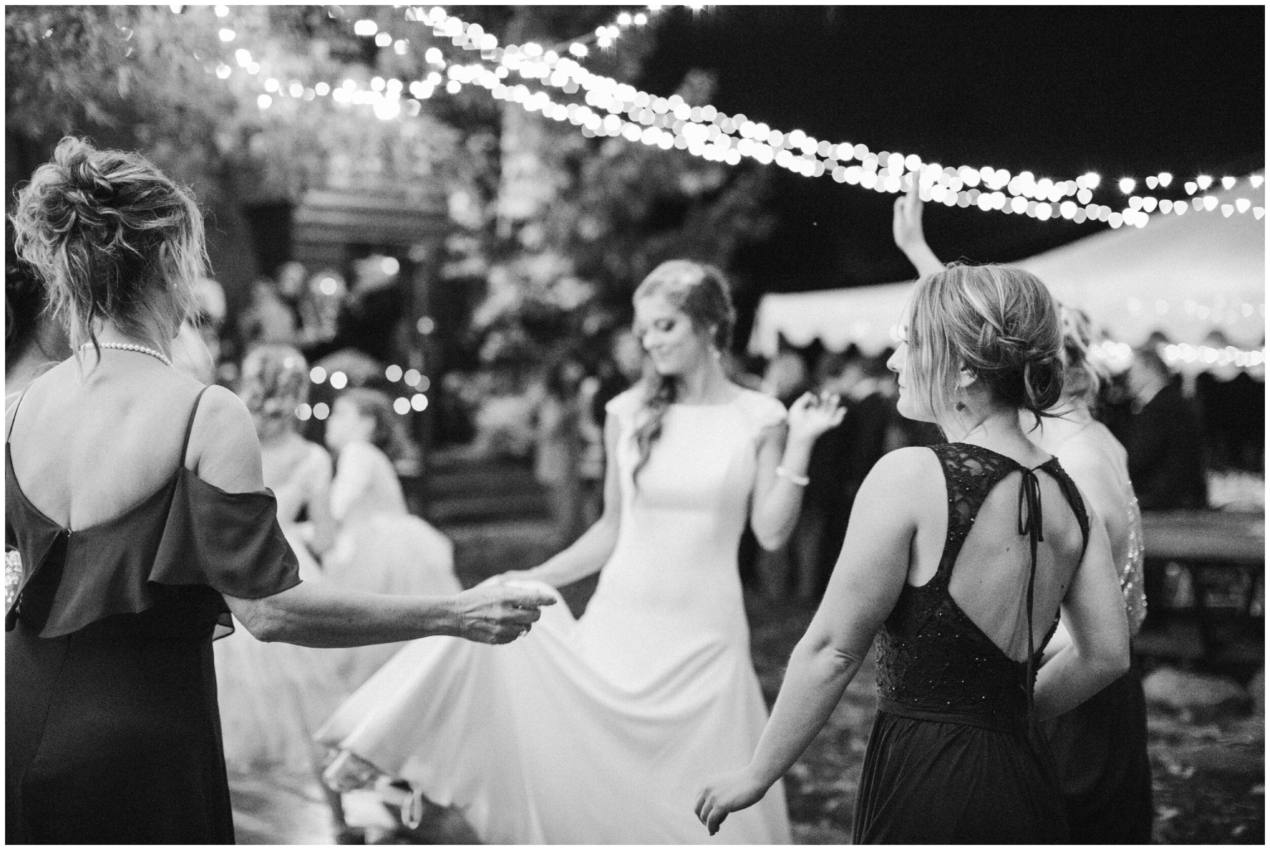 Backyard wedding reception dance at the Wharf in Crosslake, Minnesota