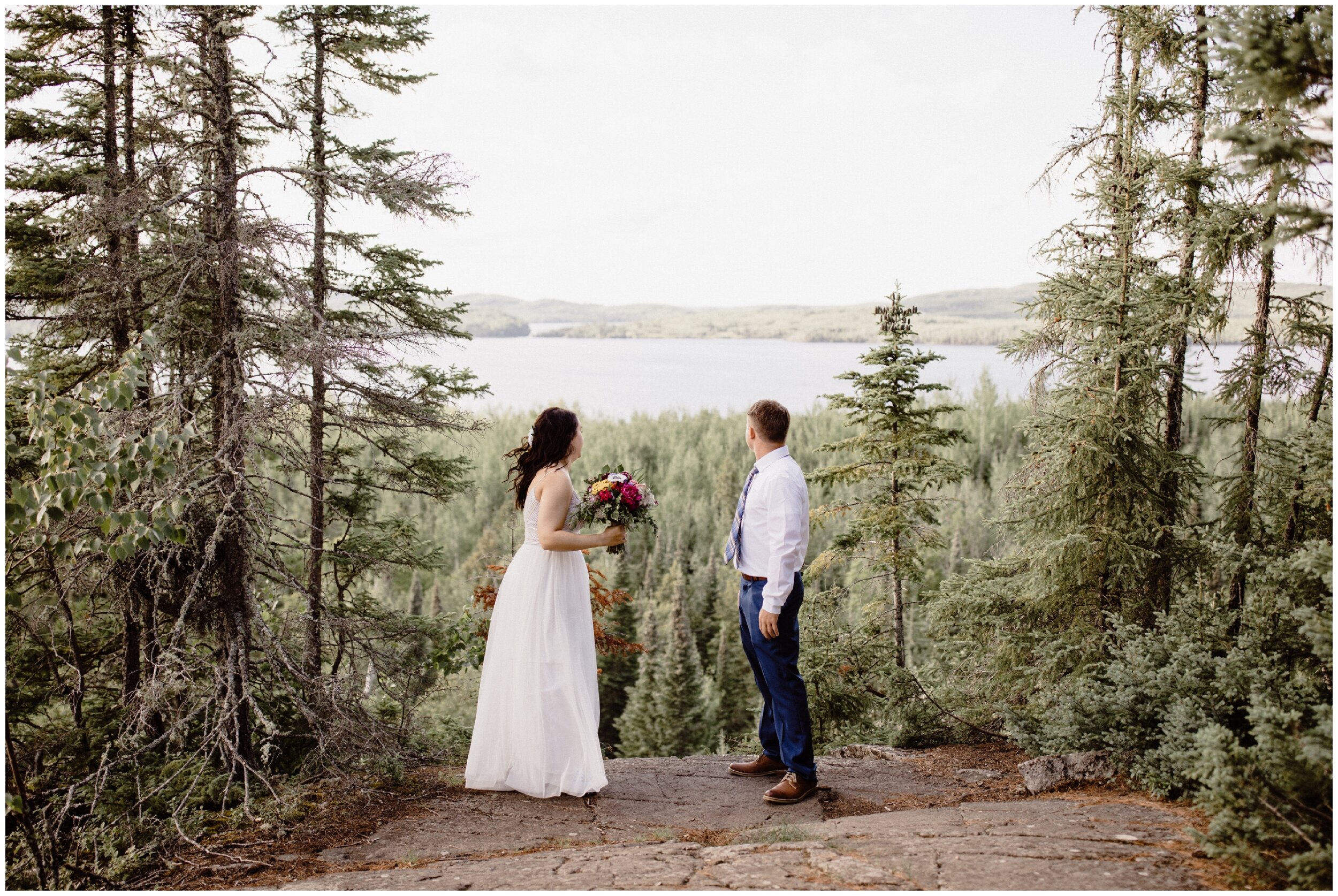 Elopement wedding on the gunflint trail in northern Minnesota