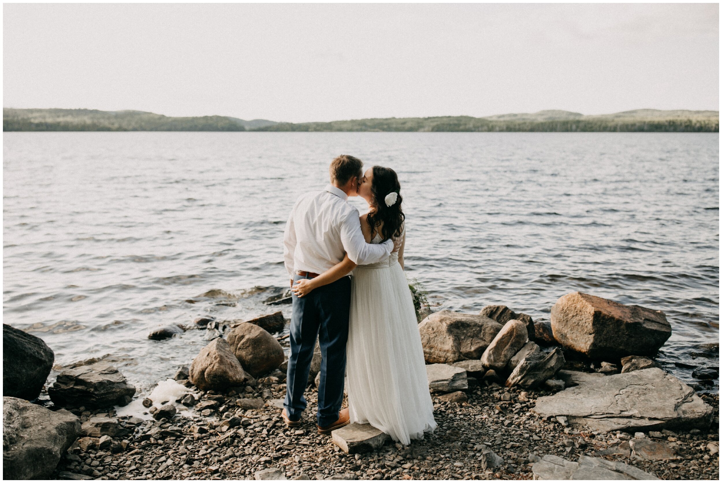 Lakeside elopement at the Gunflint Lodge in northern Minnesota