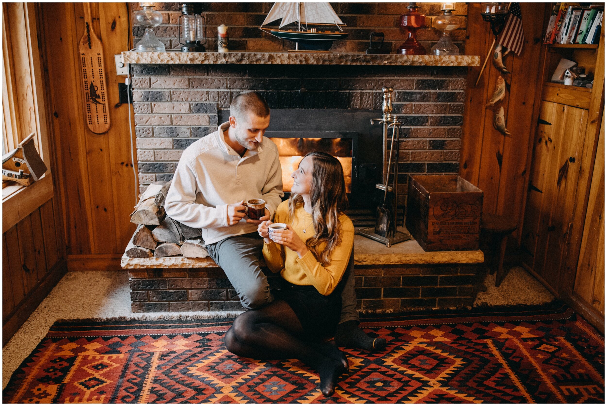 Northern Minnesota cabin engagement session