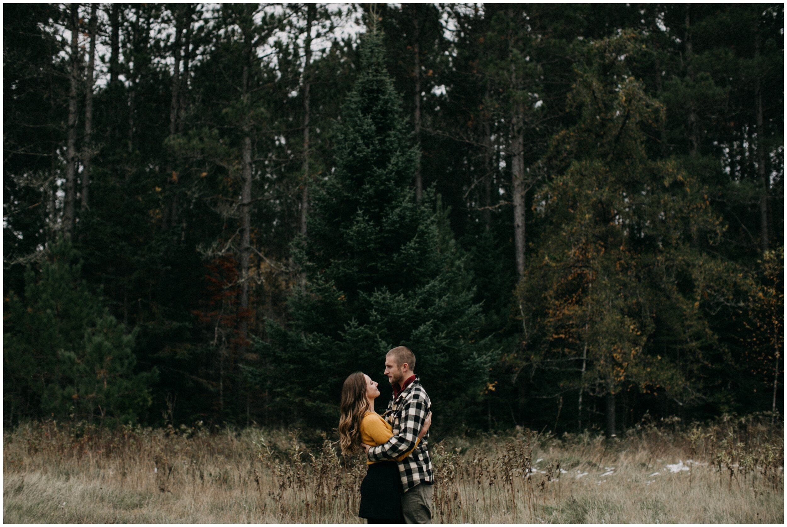 Northern Minnesota fall engagement session in the woods