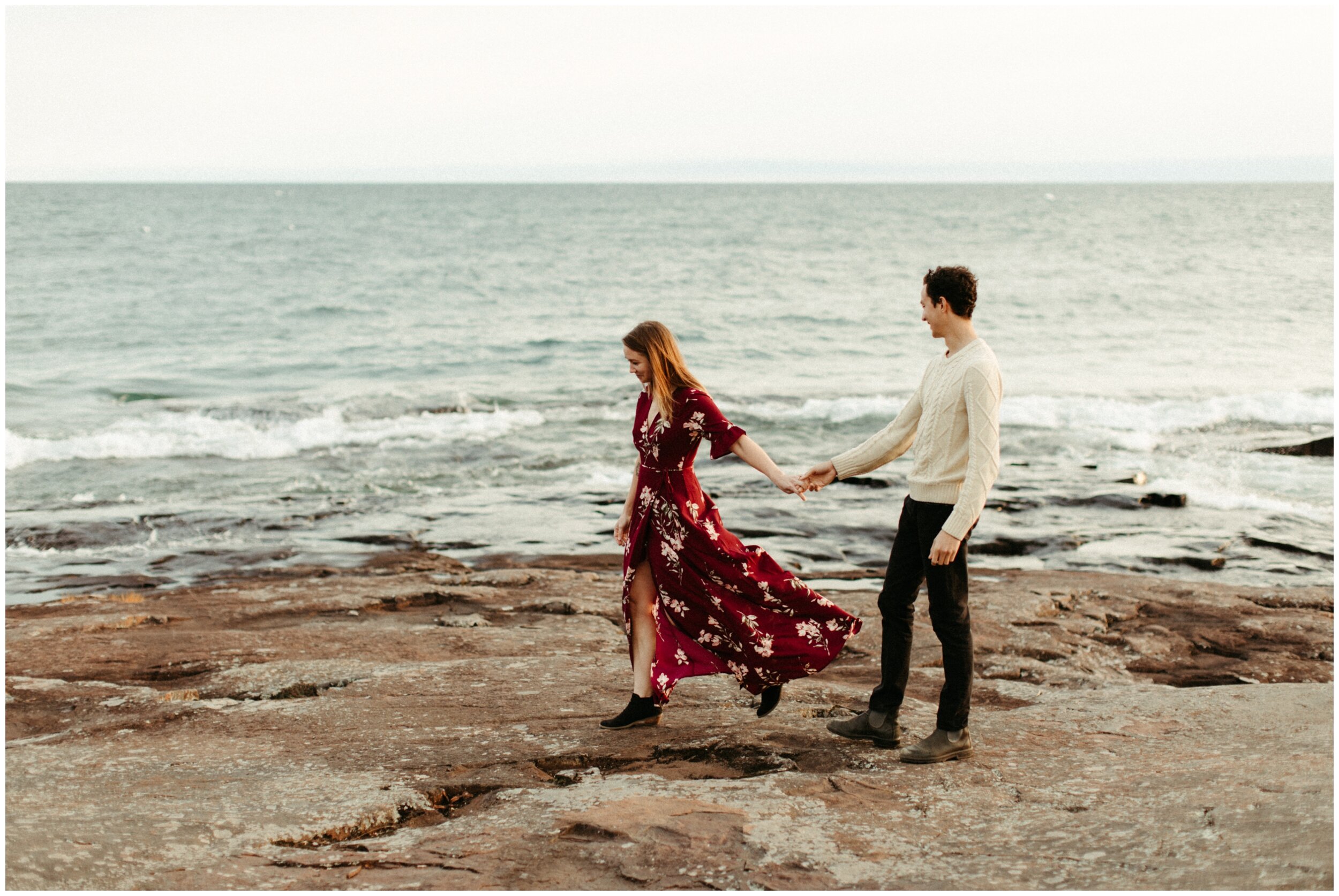 Grand Marais Minnesota engagement session