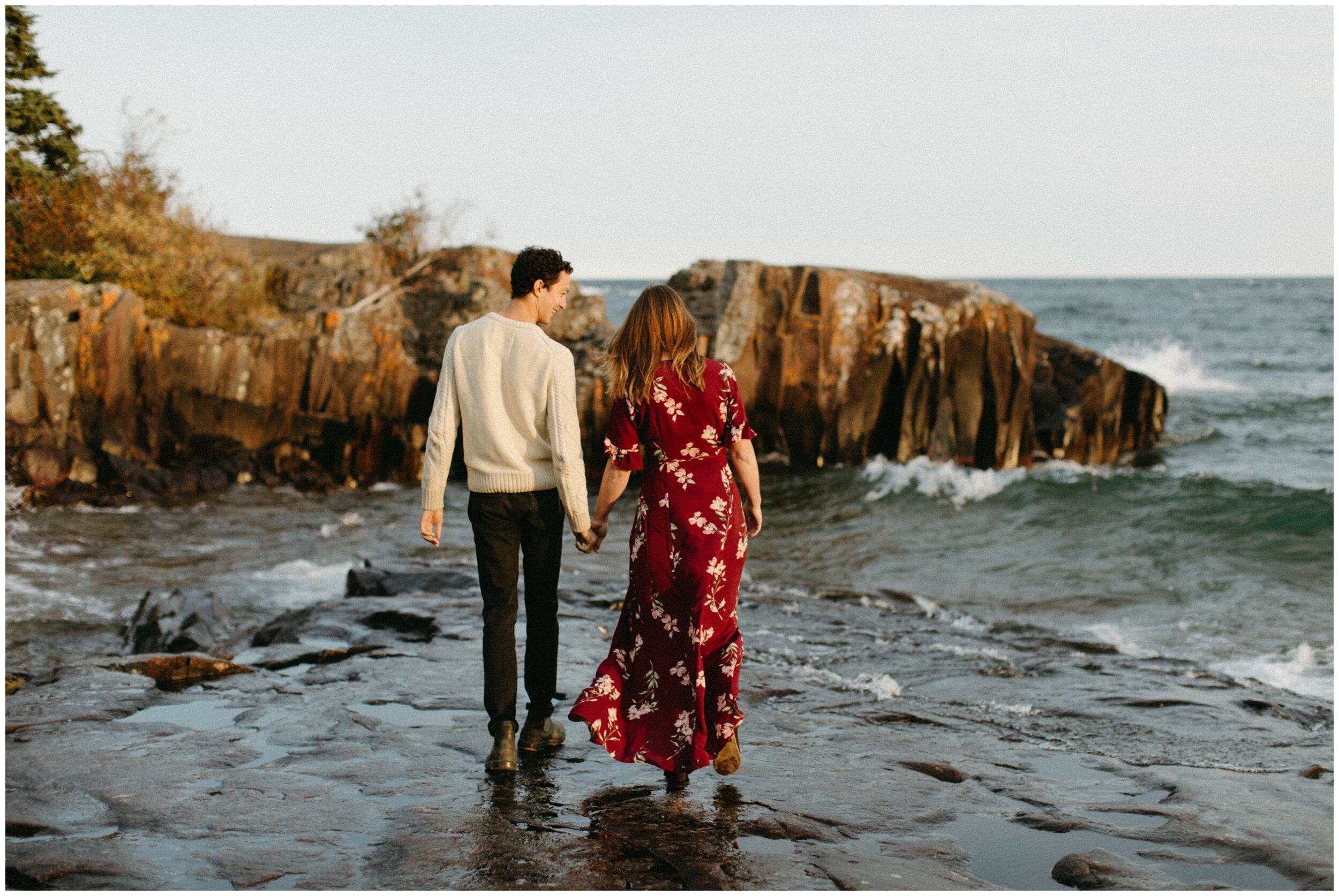 Grand Marais, MN engagement photography on the north shore of Lake Superior by wedding photographer Britt DeZeeuw