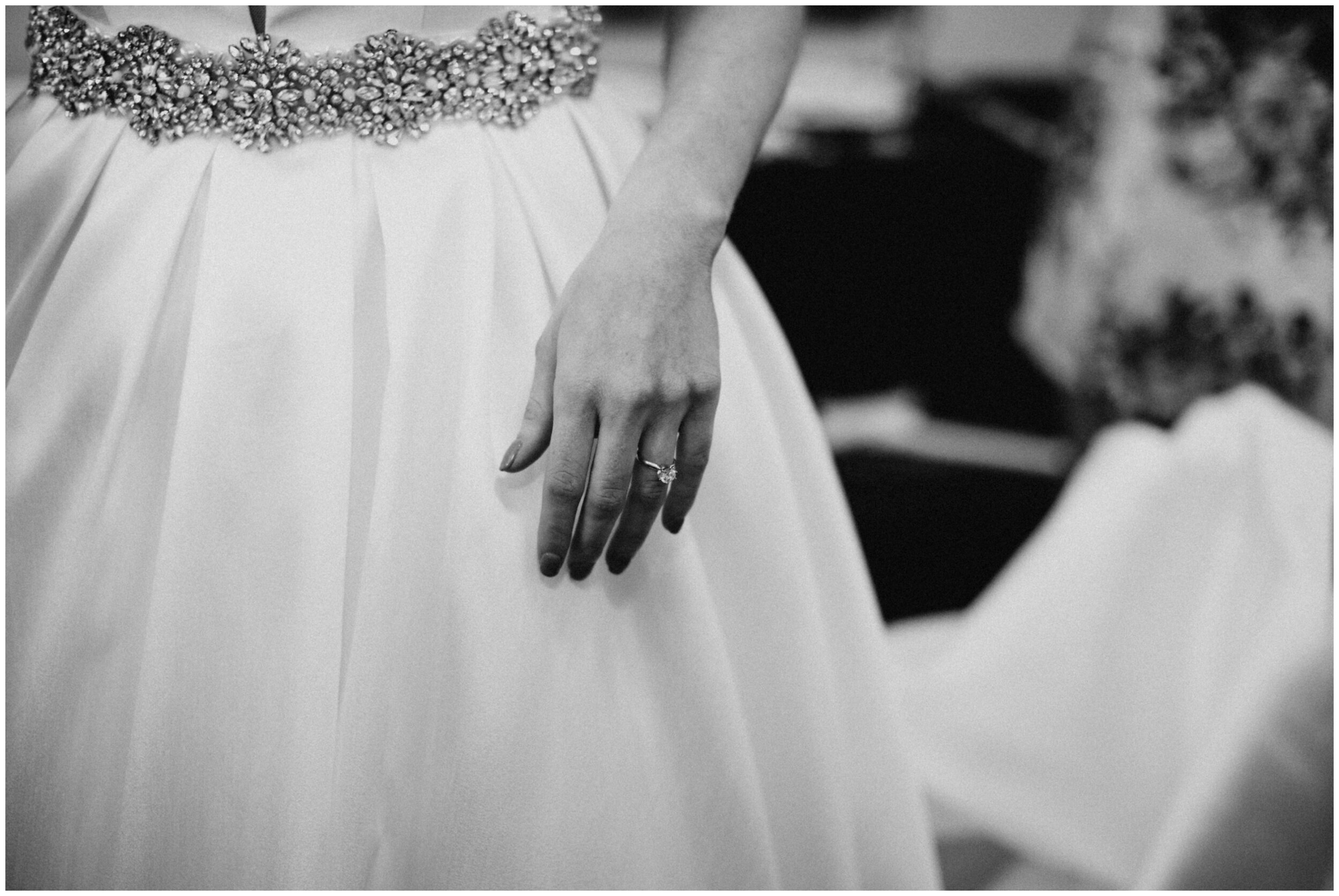 Bride wearing timeless, ballgown wedding dress at Greysolon Plaza