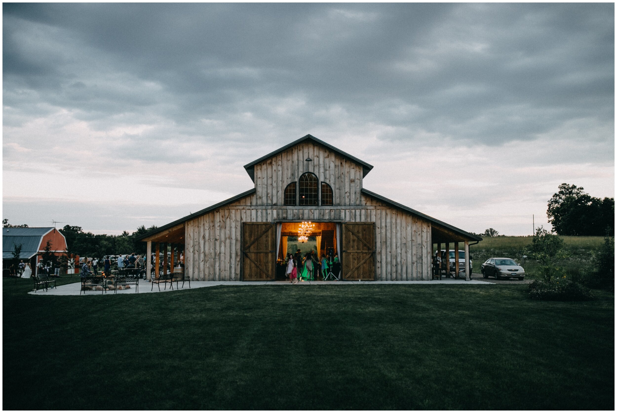 Barn at Creekside Farm during dusk