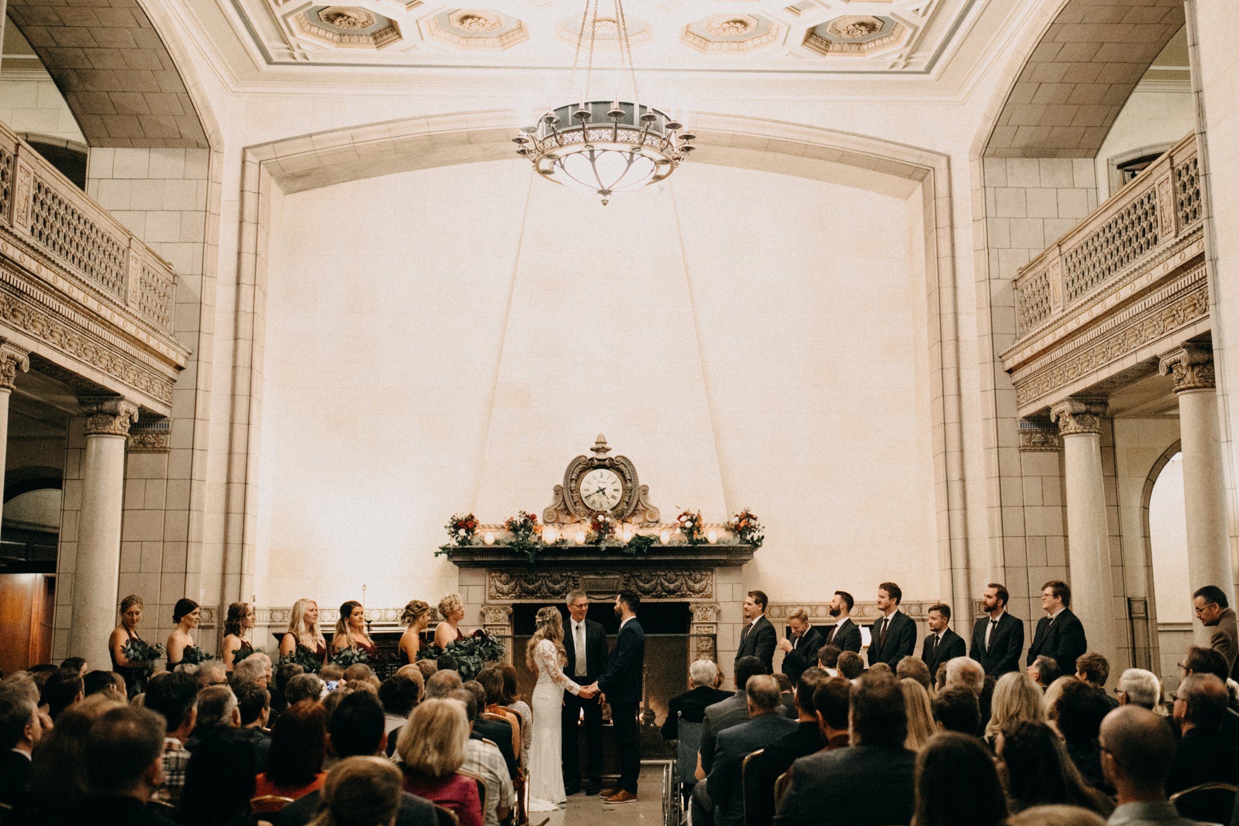 Dark Academia inspired wedding ceremony in St Paul, Minnesota
