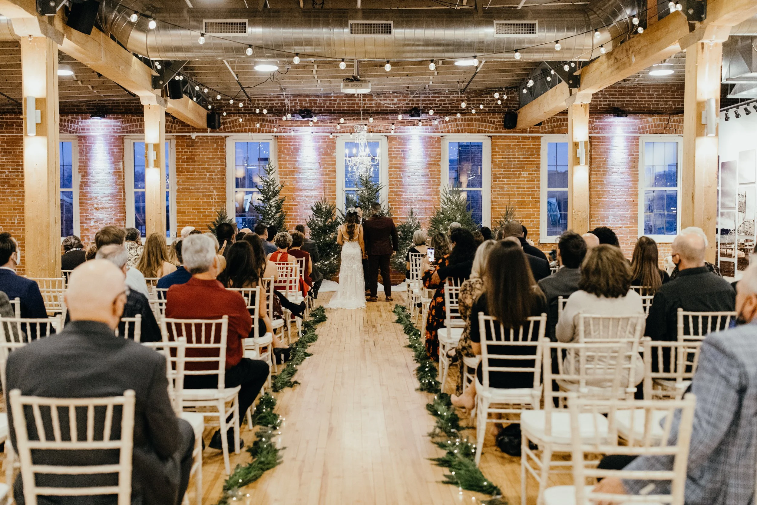 Stillwater, Minnesota industrial wedding ceremony at JX venue