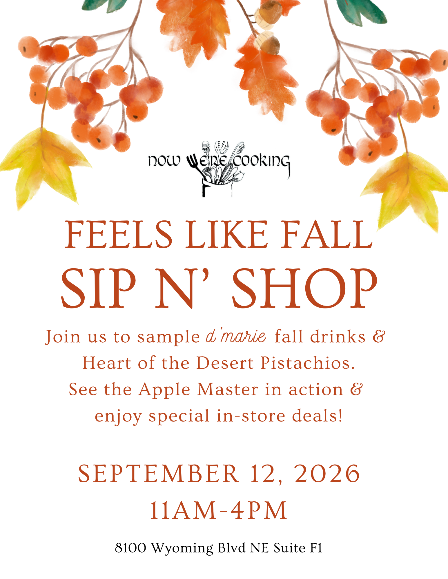 Fall Sip & Shop
